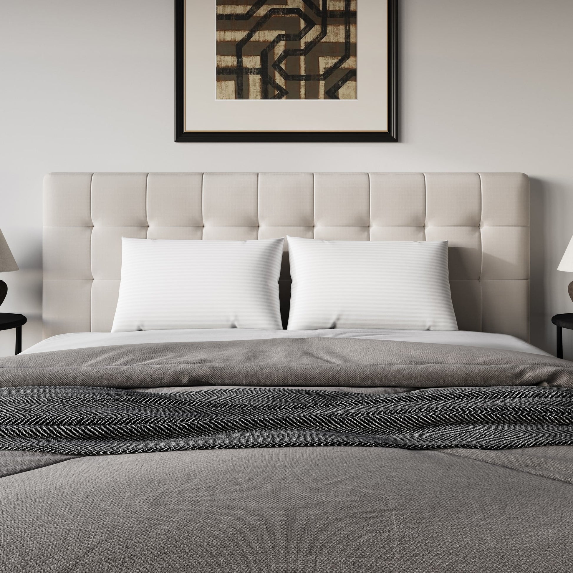 Home Design Windsor Queen Size Bed Pillows (Set of 2) â€“ Soft, Supportive, and Designed for Better Sleep