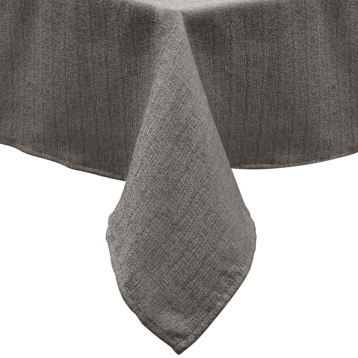 Home Details Chic & Rustic 70"x 90" Rectangle Polyester Tablecloth in Silver