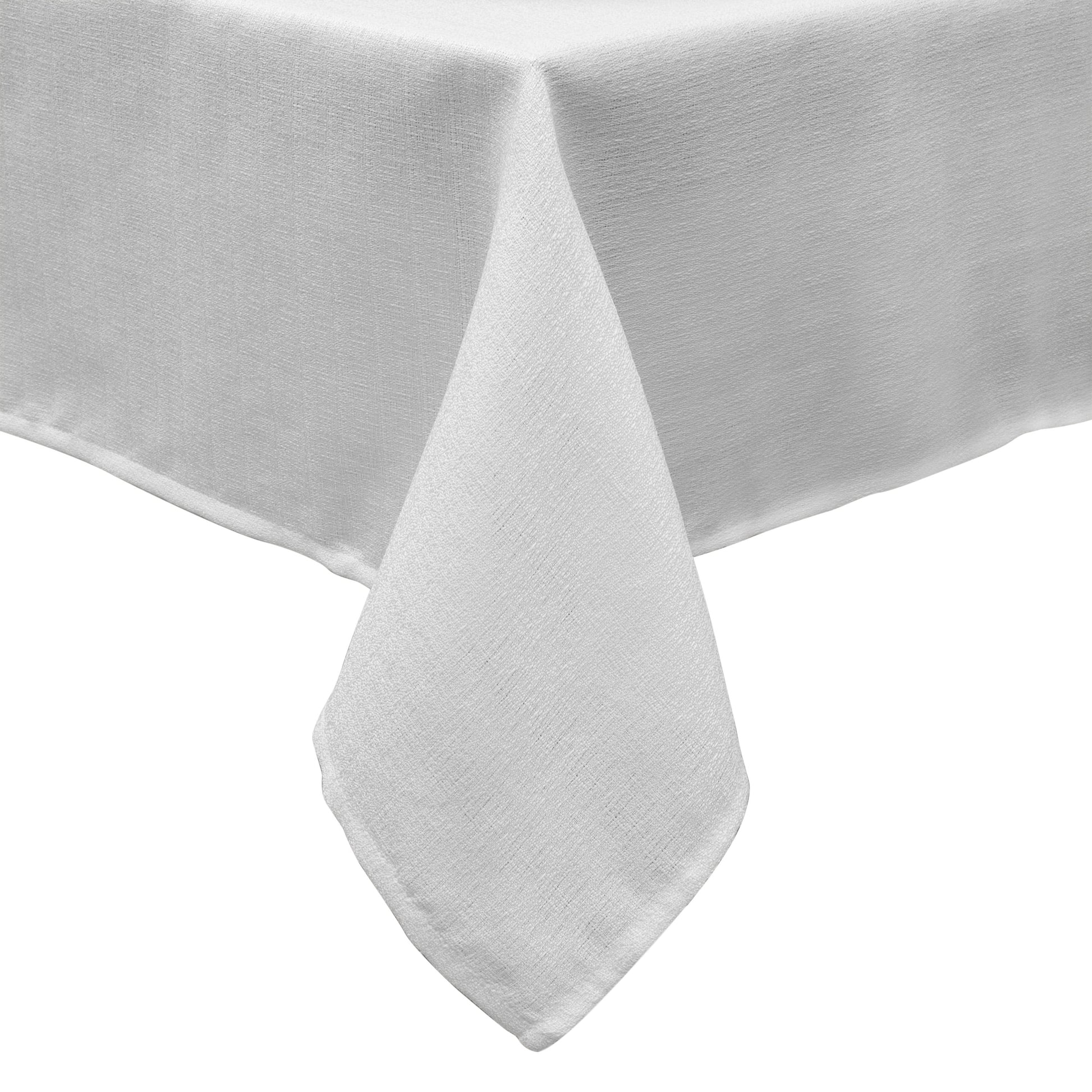 Home Details Chic & Rustic 70"x 90" Rectangle Polyester Tablecloth in White