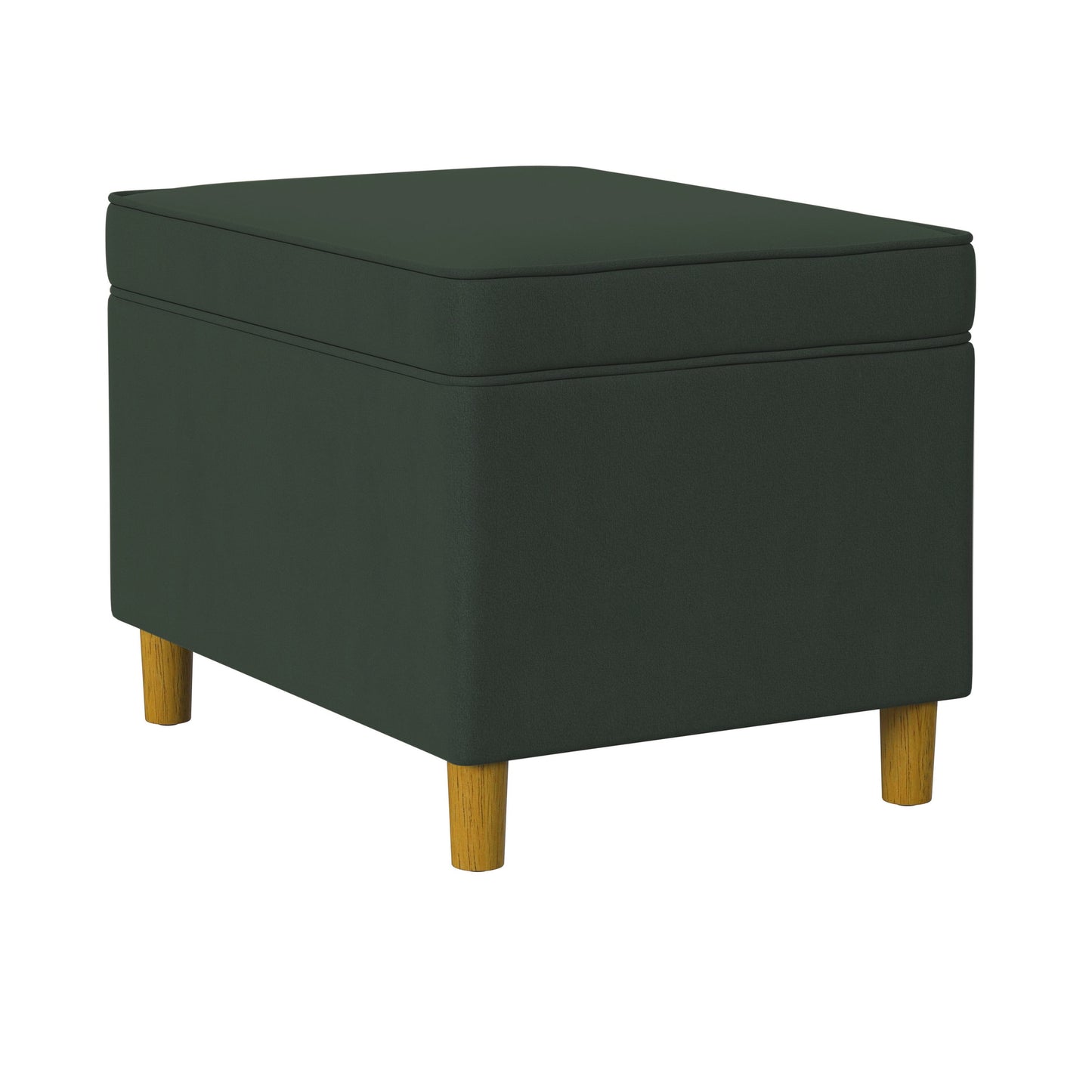 HomePop Dinah Storage Ottoman, Loden Green Velvet