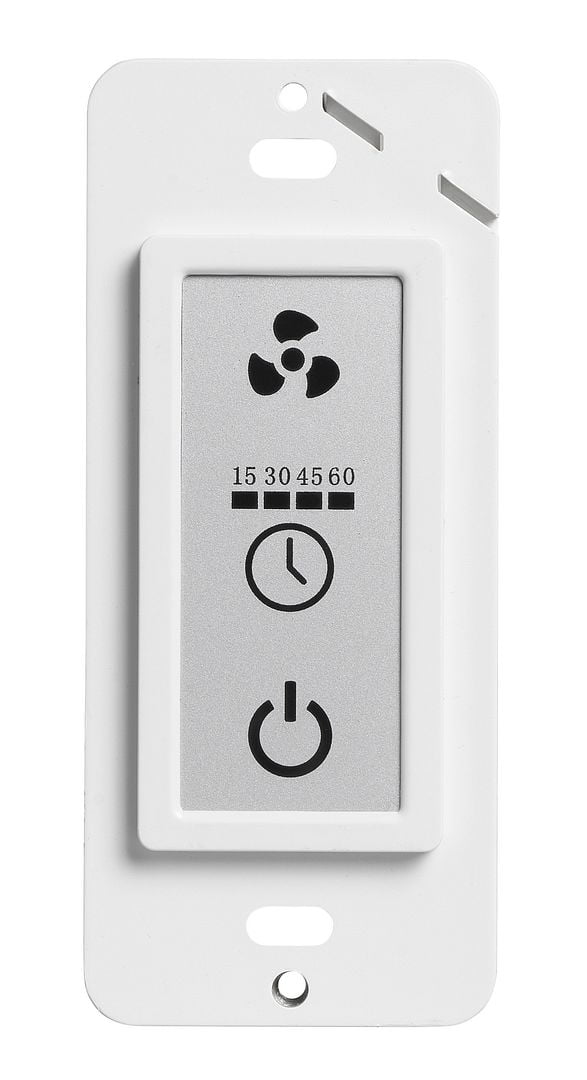 Homewerks 2-Way LED Control Switch with Fan and Timer Functions for Bathroom Fan
