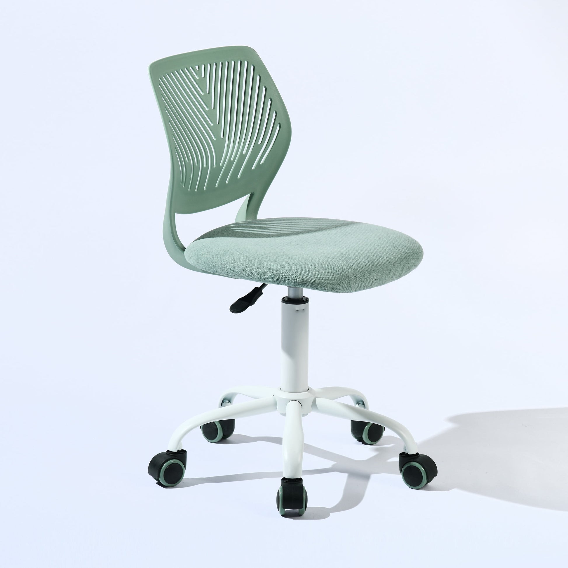 Homy Casa Teen Desk Chair, Adjustable Swivel Mesh Back Vanity Chair for Bedroom Study, Aqua