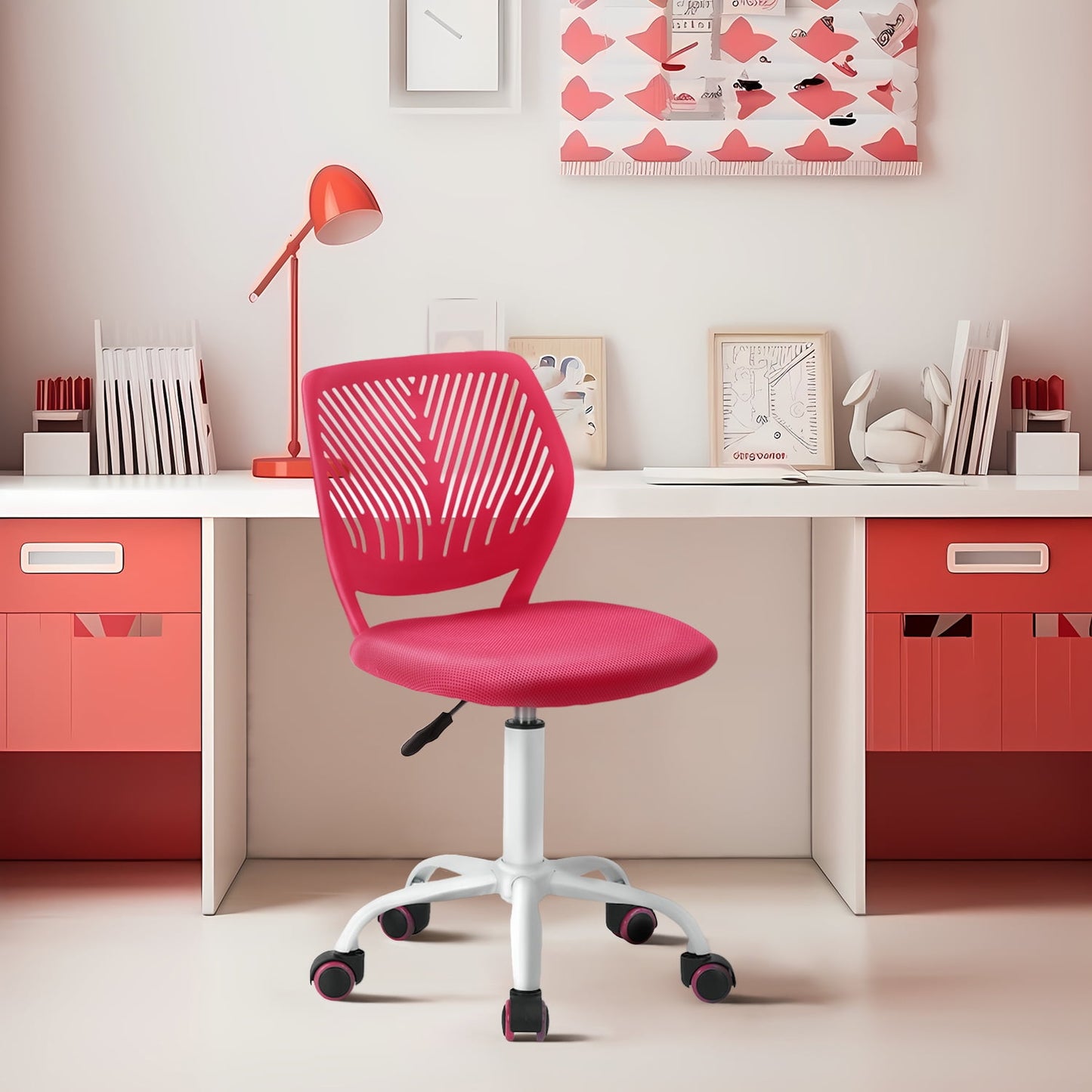 Homy Casa Desk Chair with Height Adjustable, 360Â° Swivel, Study Chair for Teen & Kids, Grey