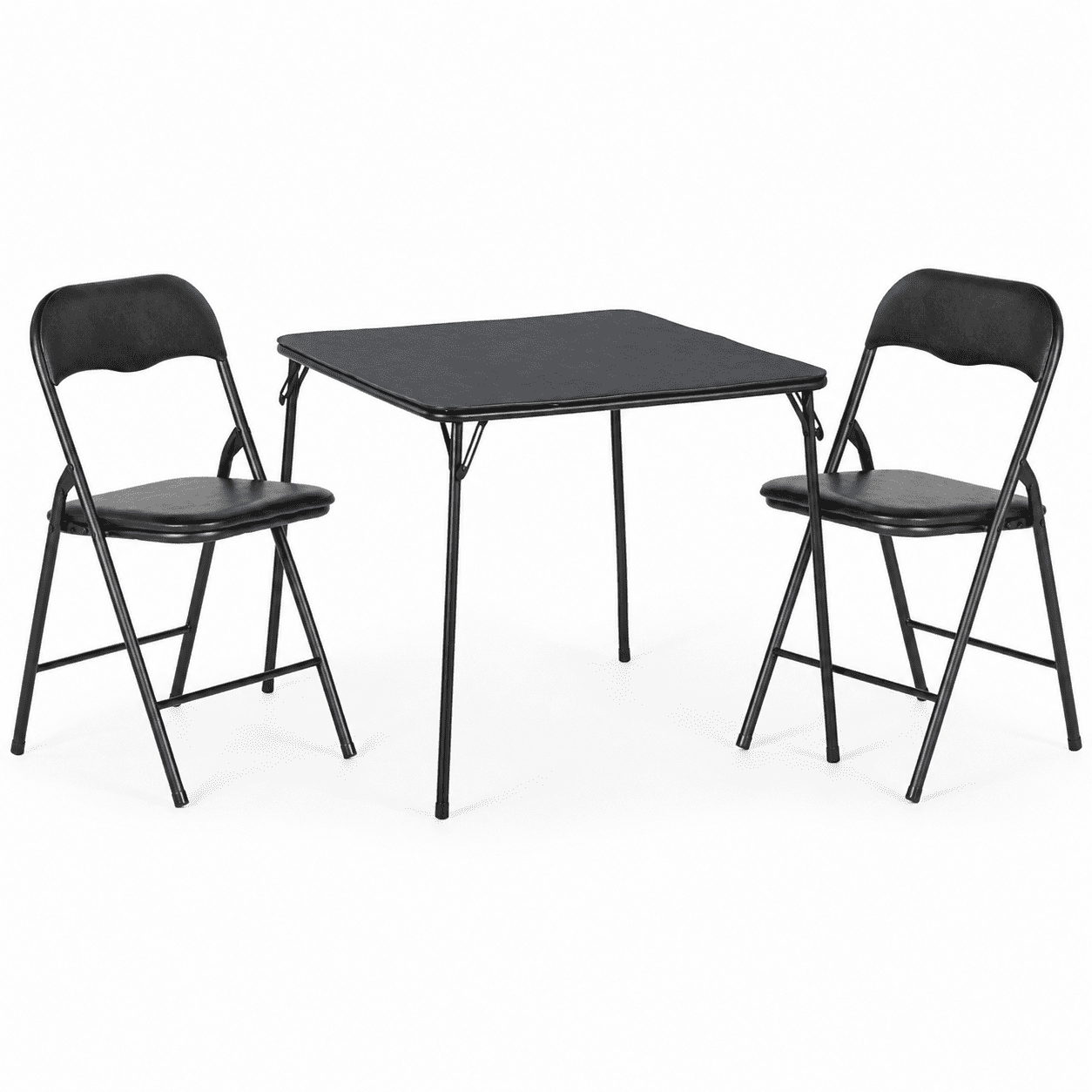 Homy Casa 3-Piece Folding Table and Chairs Set, Portable Picnic Table Set for Camping Game Night