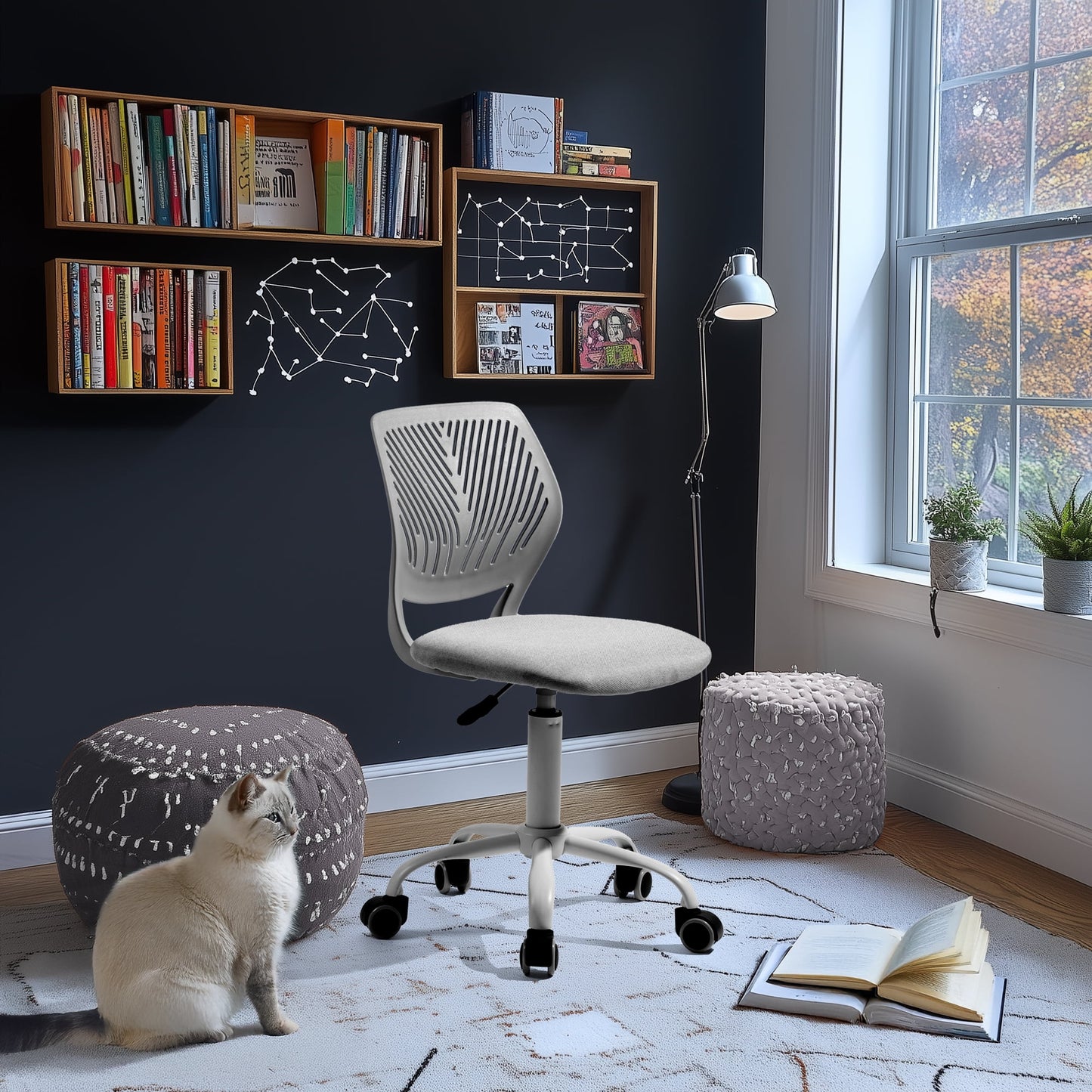 Homy Casa Swivel School Student Chair with Adjustable Height â€“ Ideal for Classrooms, Reading Areas