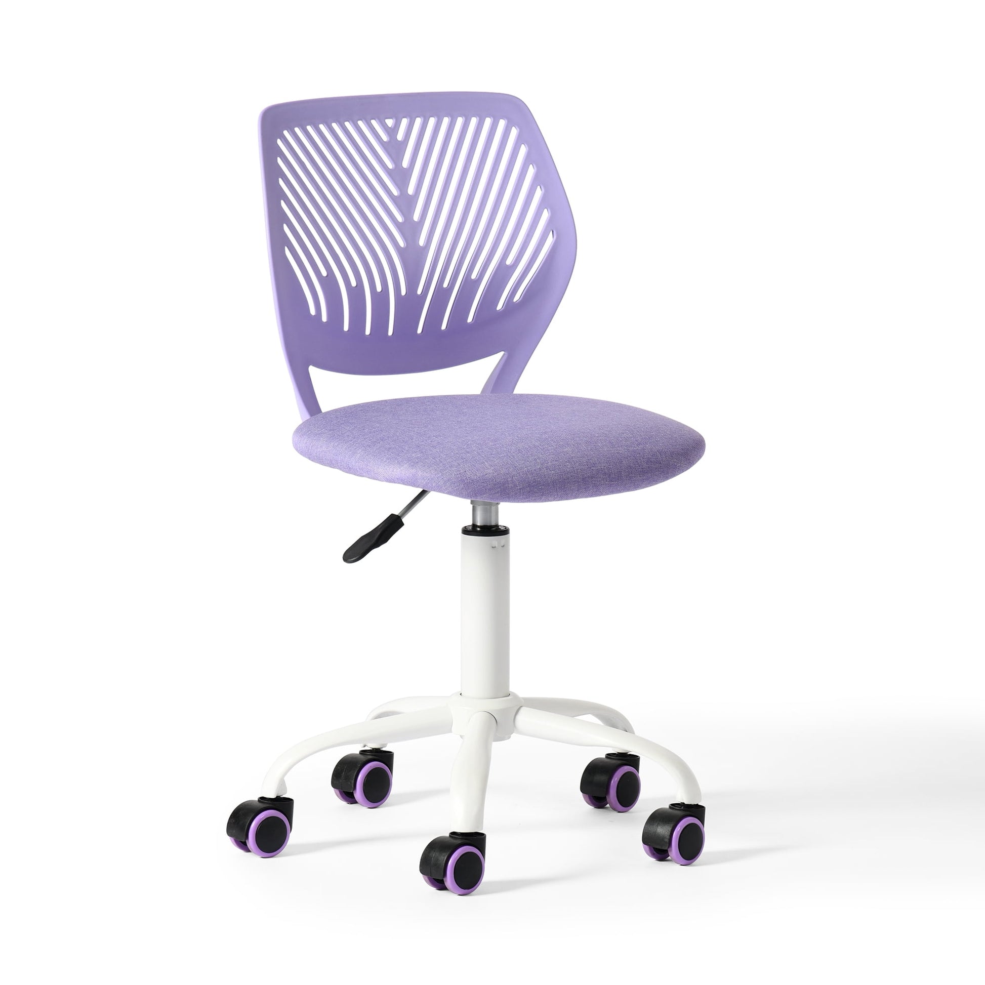 Homy Casa Teen Task Chair, Armless Office Chair Swivel with Soft Cushion for Study Kids Teens Child, Purple