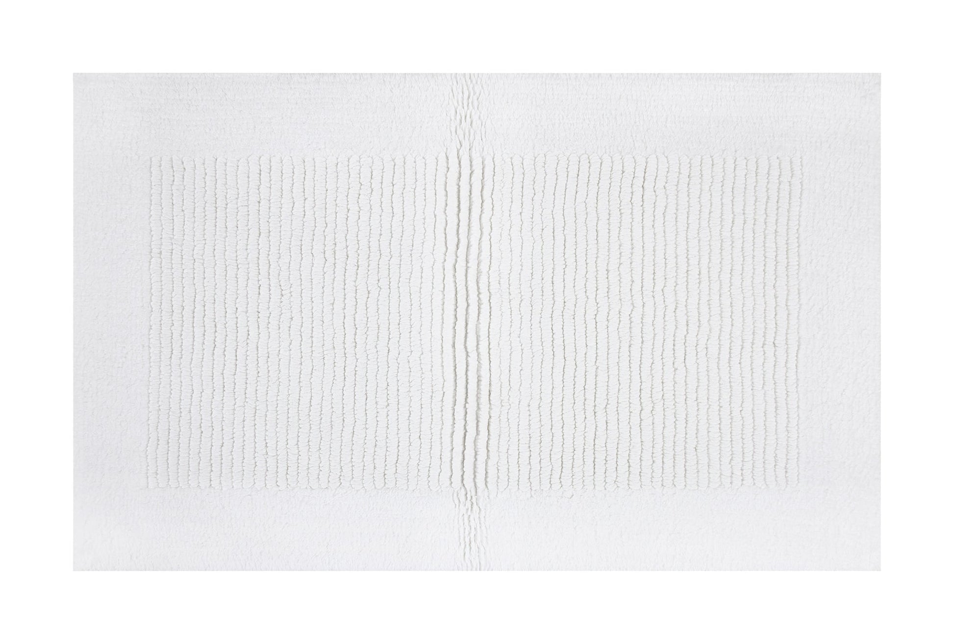 Hotel Style White 2-Piece Egyptian Cotton Reversible 17" x 24" Bath Rug Set