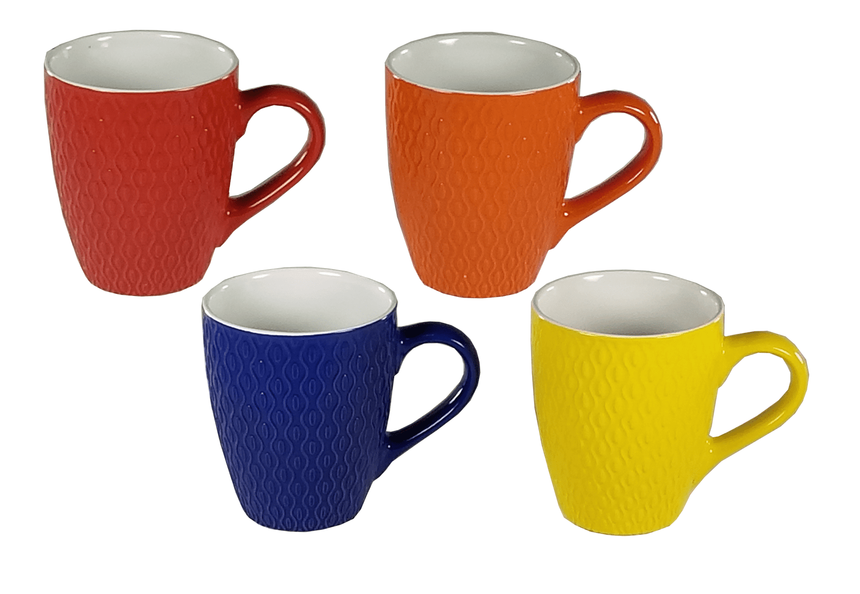 Marcelle 4 Piecec 15oz Multi-Color Ceramic Coffee Mug Set