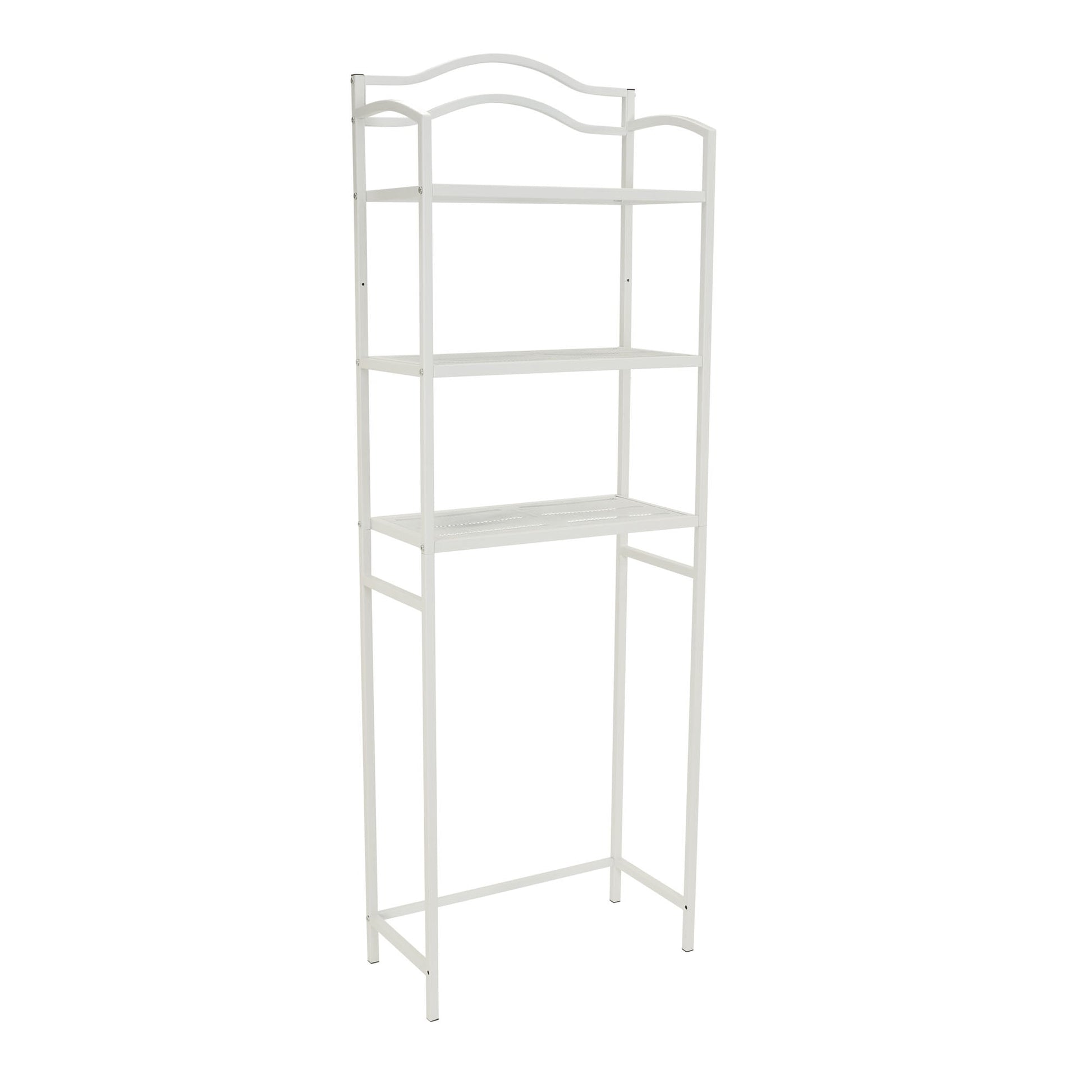 Household Essentials 3-Tier Metal Over the Toilet Bathroom Storage Shelf, White