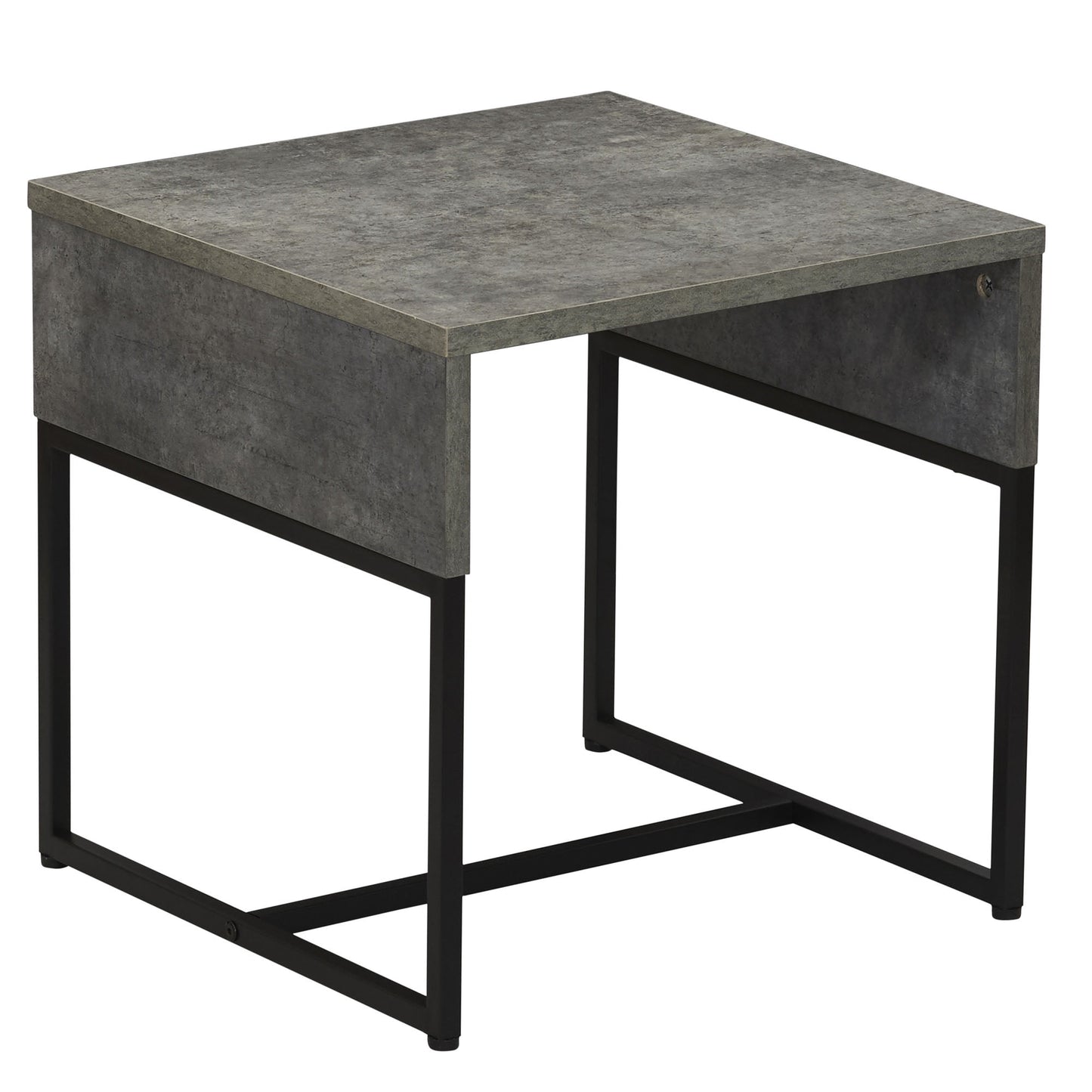Household Essentials Wrap Modern End Table, Slate Concrete