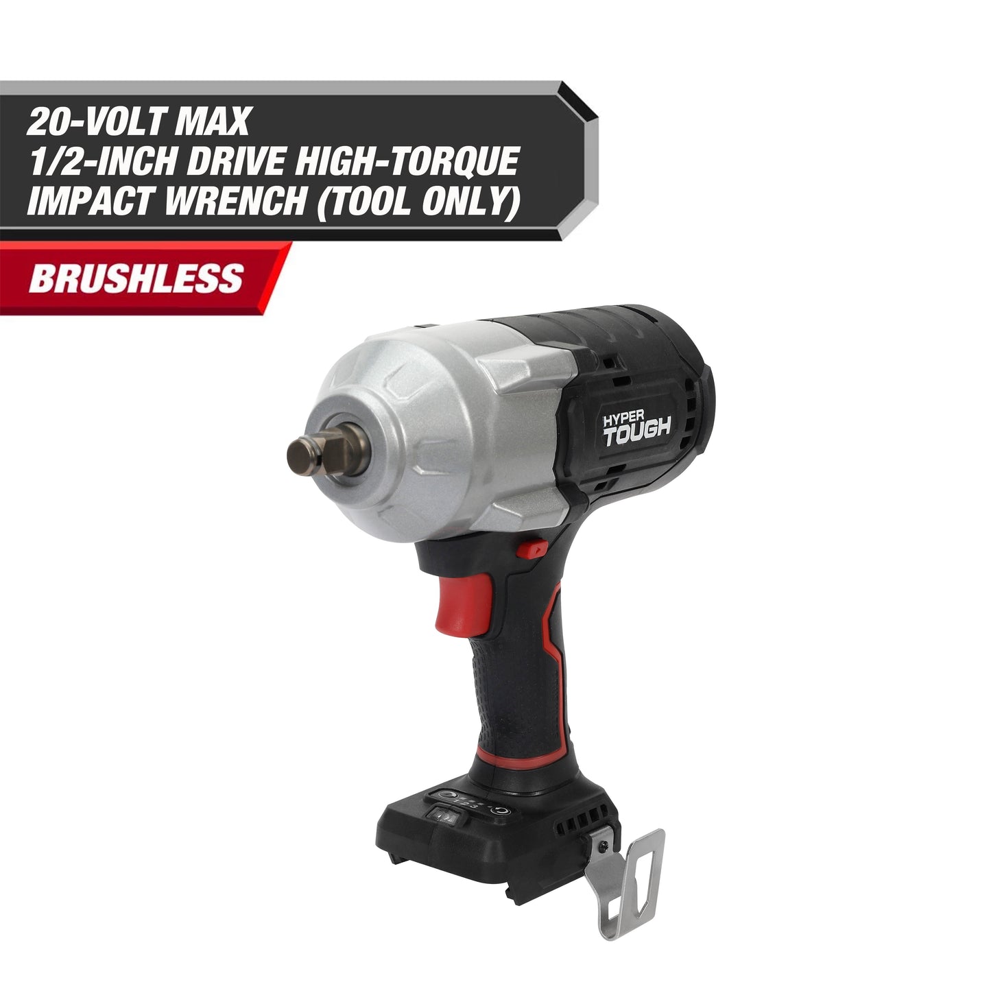 Hyper Tough 20V Max Brushless 1/2 in. High-Torque Cordless Impact Wrench, 900 ft.-lbs., Tool Only