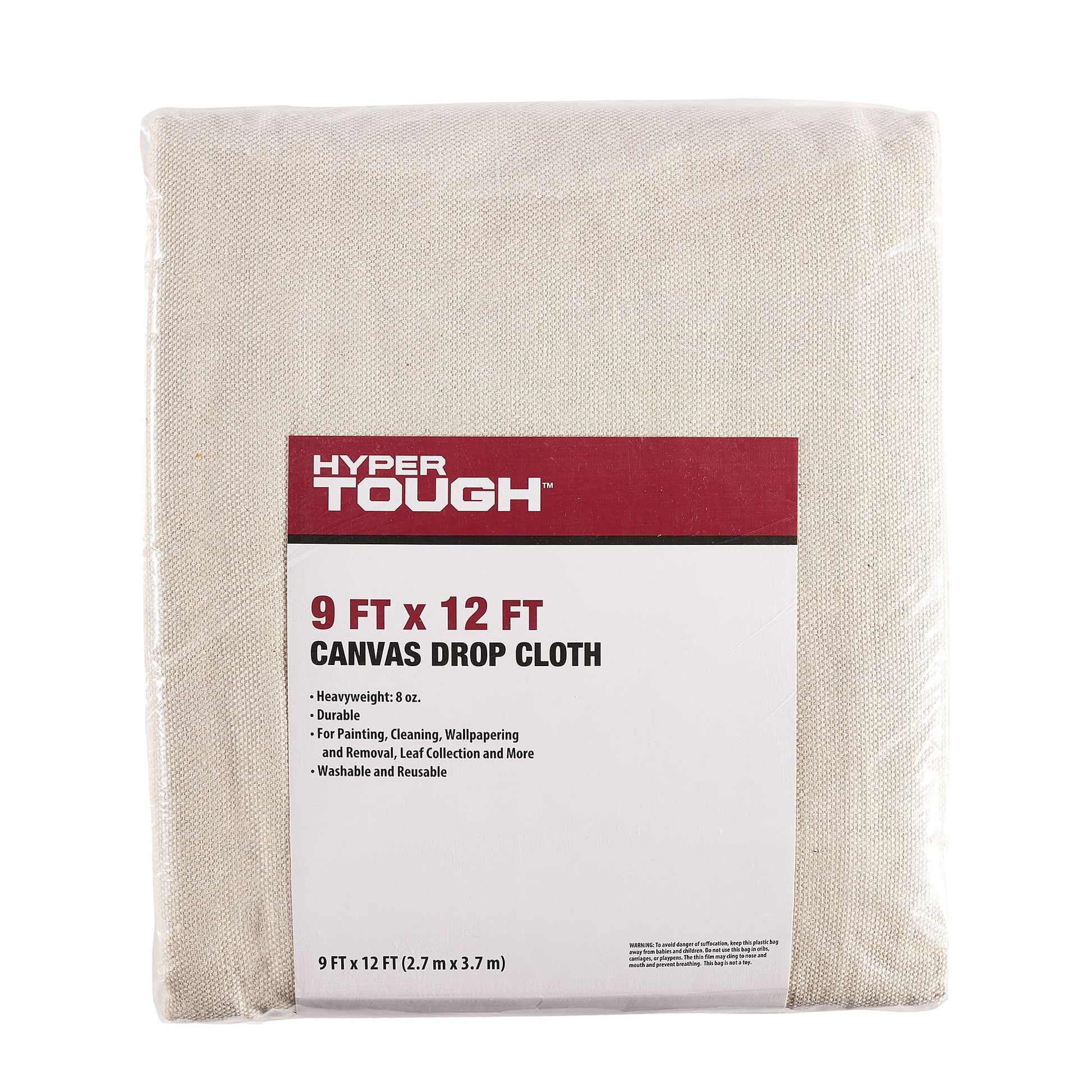 Hyper Tough PaÃ±o Colgante de Lienzo de 9' x 12' para Pintar y Mejoras Del Hogar