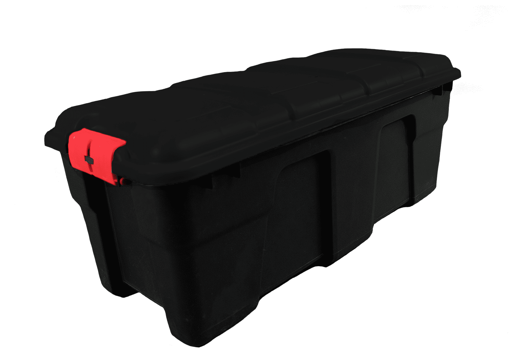 Hyper Tough Heavy Duty Storage Footlocker, Plastic Black, 17 Gallon