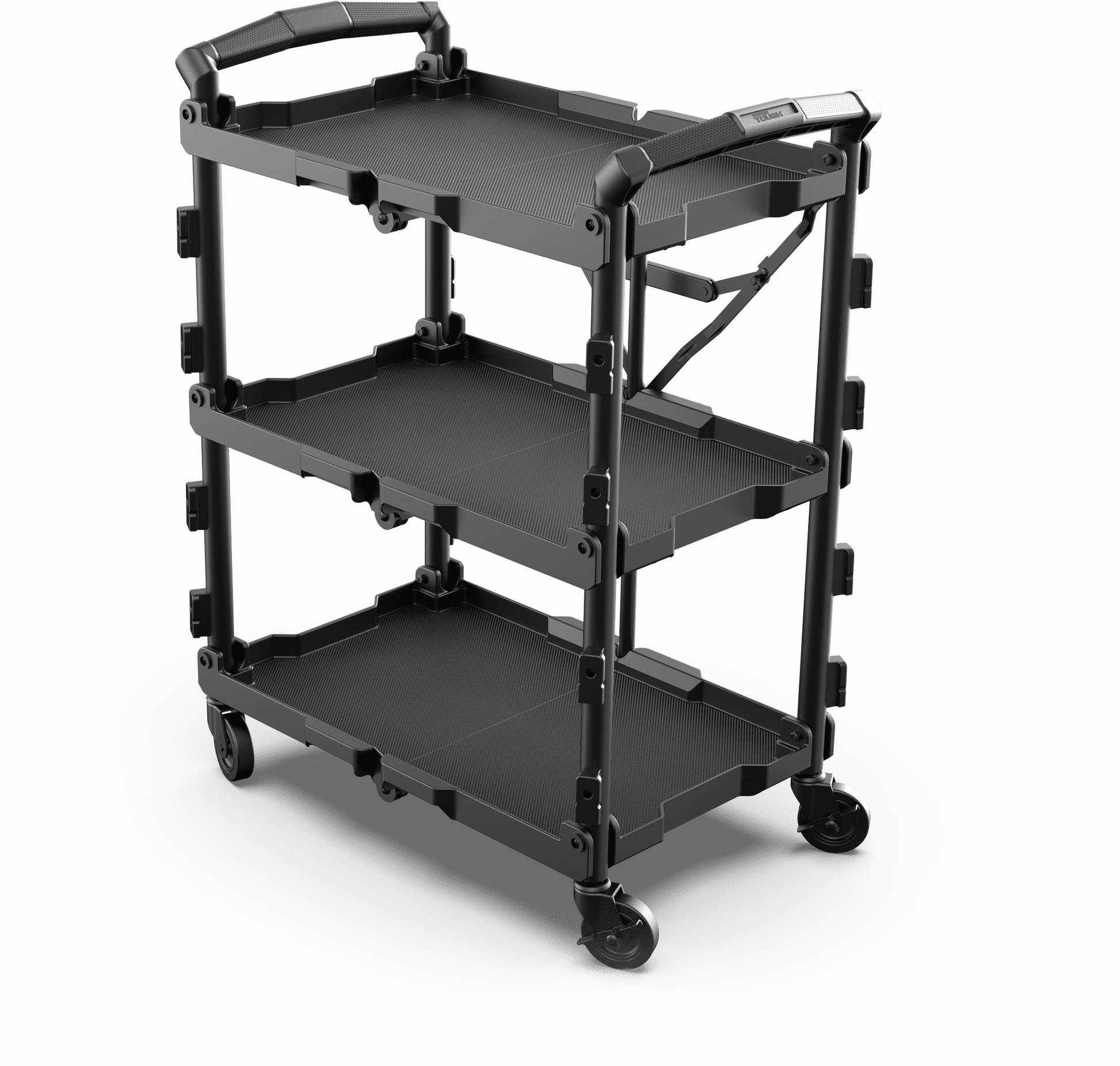 Hyper Tough Hyper Stack New Foldable Collapsible Utility Cart, Black