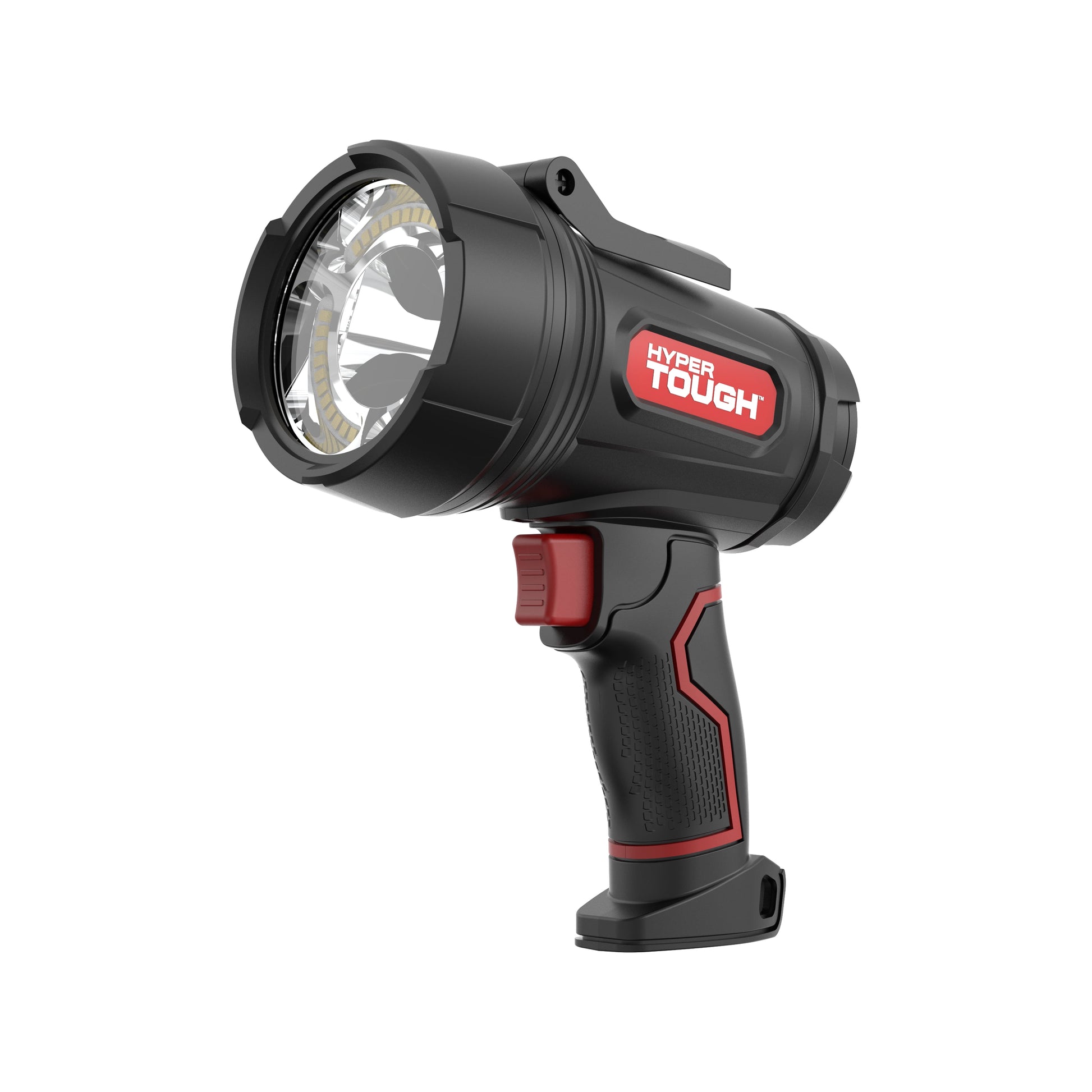 HyperTough Dual Power Rechargeable Spotlight, 2000 Lumens, Ideal for Emergencies and Power Outages