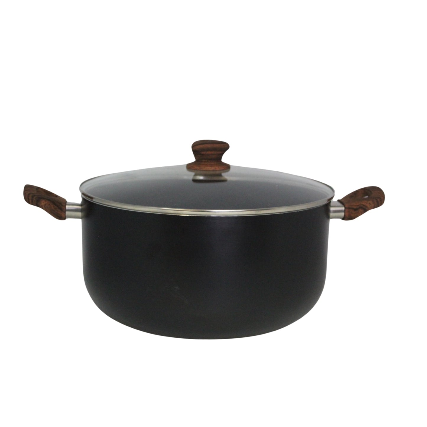 IMUSA 12.7Qt Madera Dutch Oven con CerÃ¡mica Moteada Negra