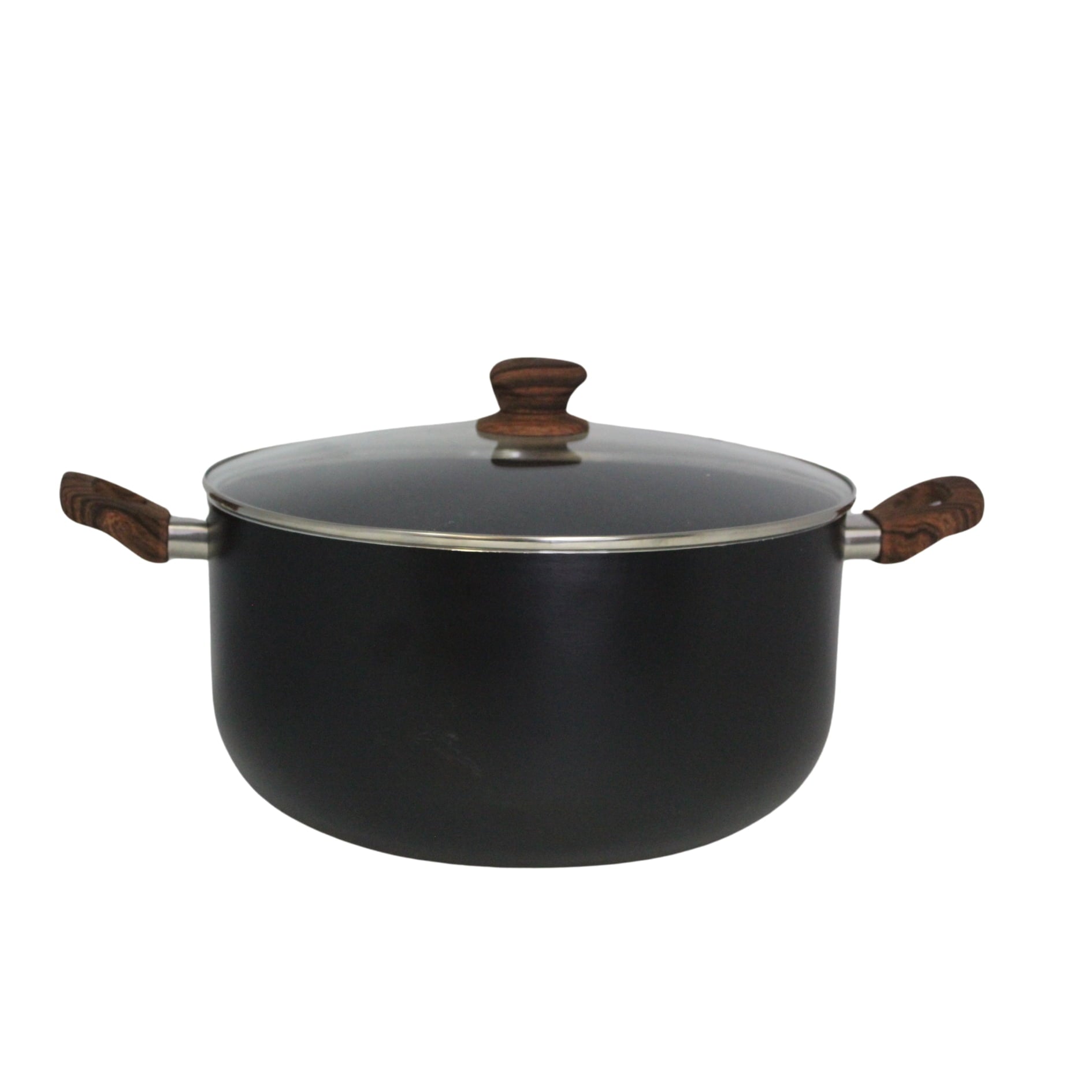 IMUSA 12.7Qt Madera Dutch Oven con CerÃ¡mica Moteada Negra