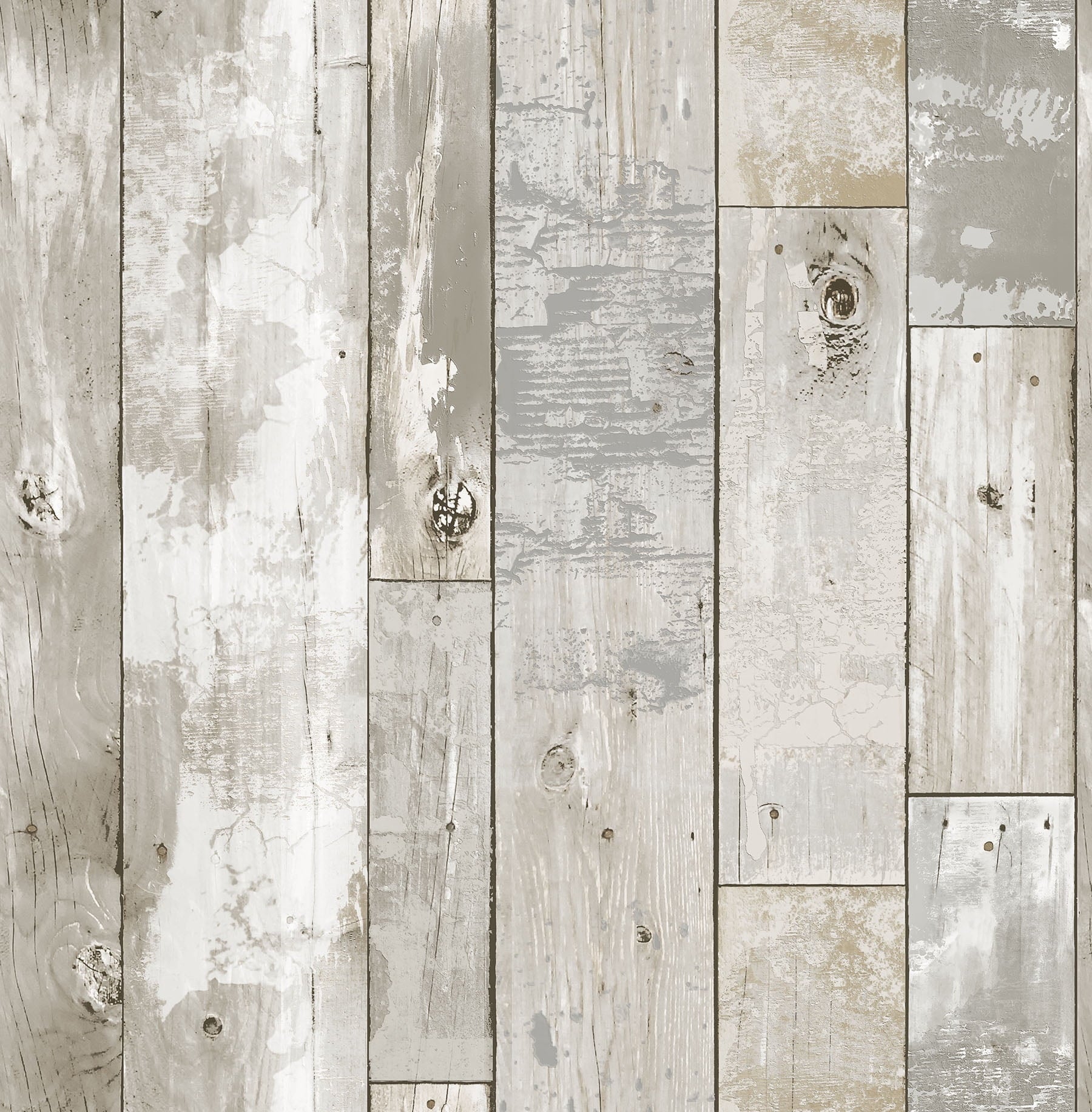 InHome Brown Driftwood Vinyl Peel & Stick Wallpaper, 198-in by 20.5-in, 28.2 sq. ft.