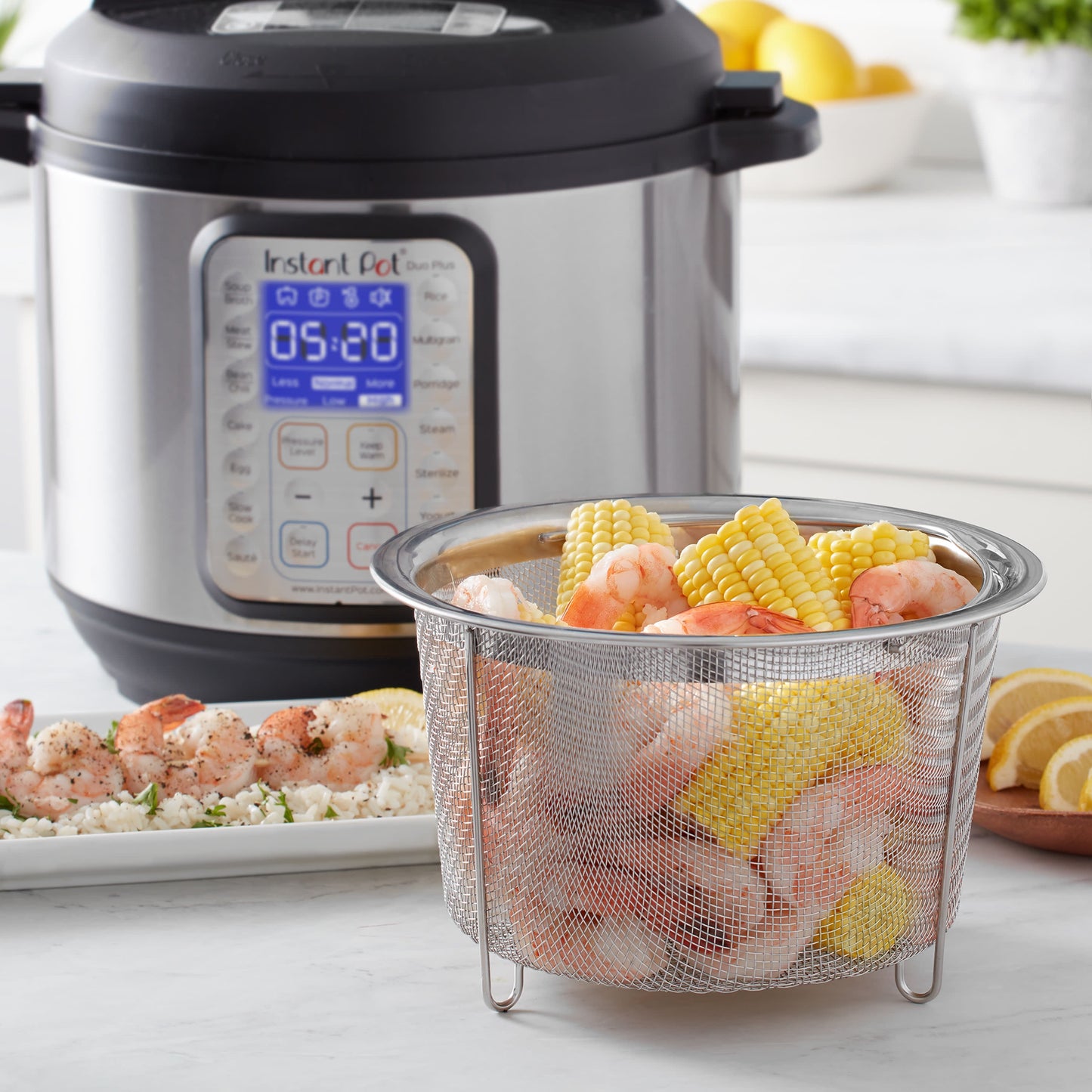 Instant Pot Official Mesh Steamer Baskets - Set of 2, Small and Large