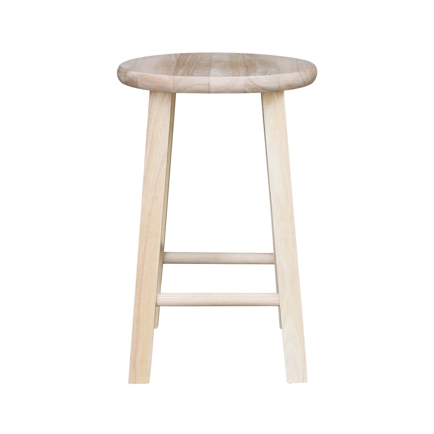International Concepts 18-in Round Top Wood Stool, Unfinished