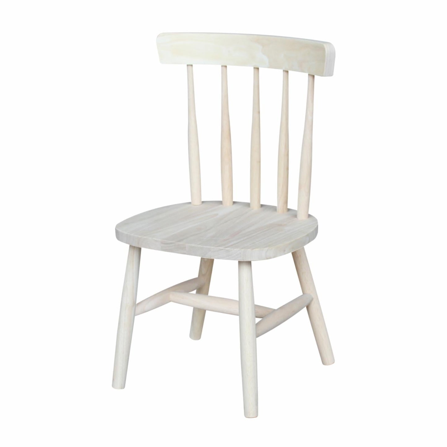 International Concepts Indoor Wood Kids Tot Chairs in Unfinished - Set of 2