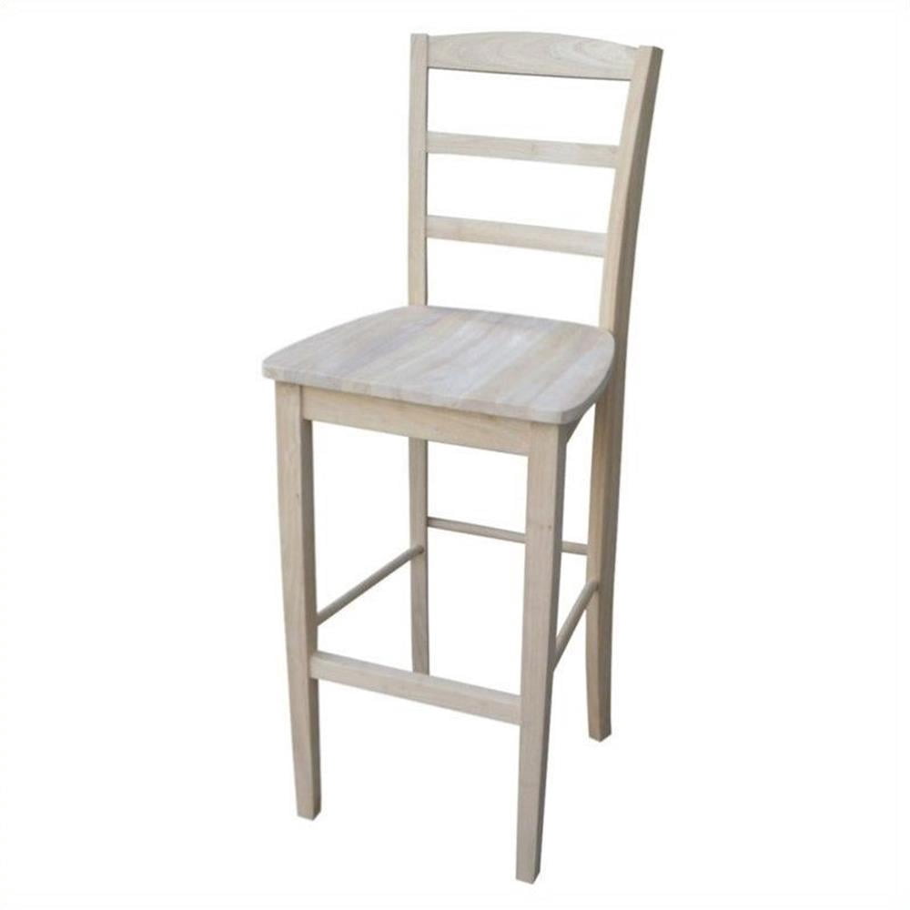 International Concepts S-403 Madrid Barheight Stool, 30", Ready To Finish
