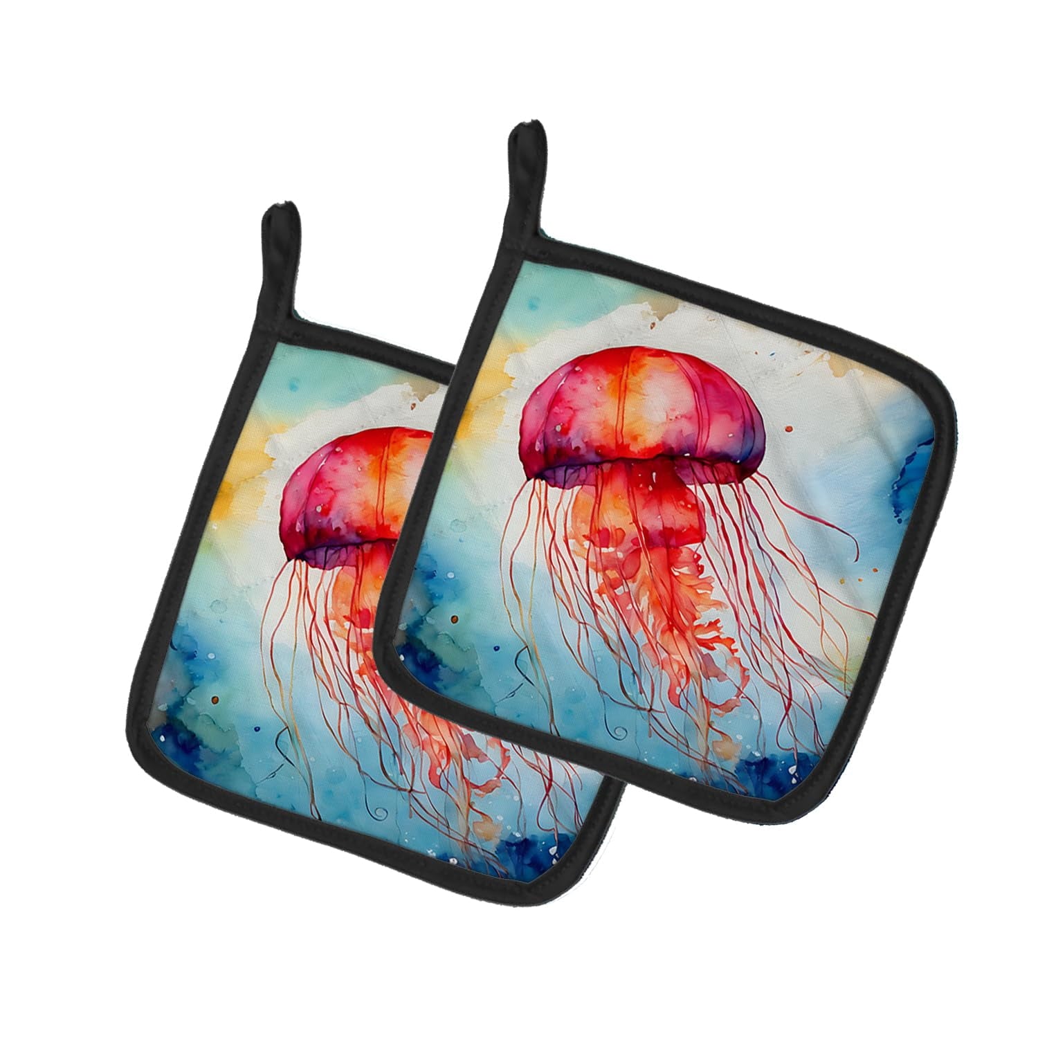Jellyfish Pair of Pot Holders