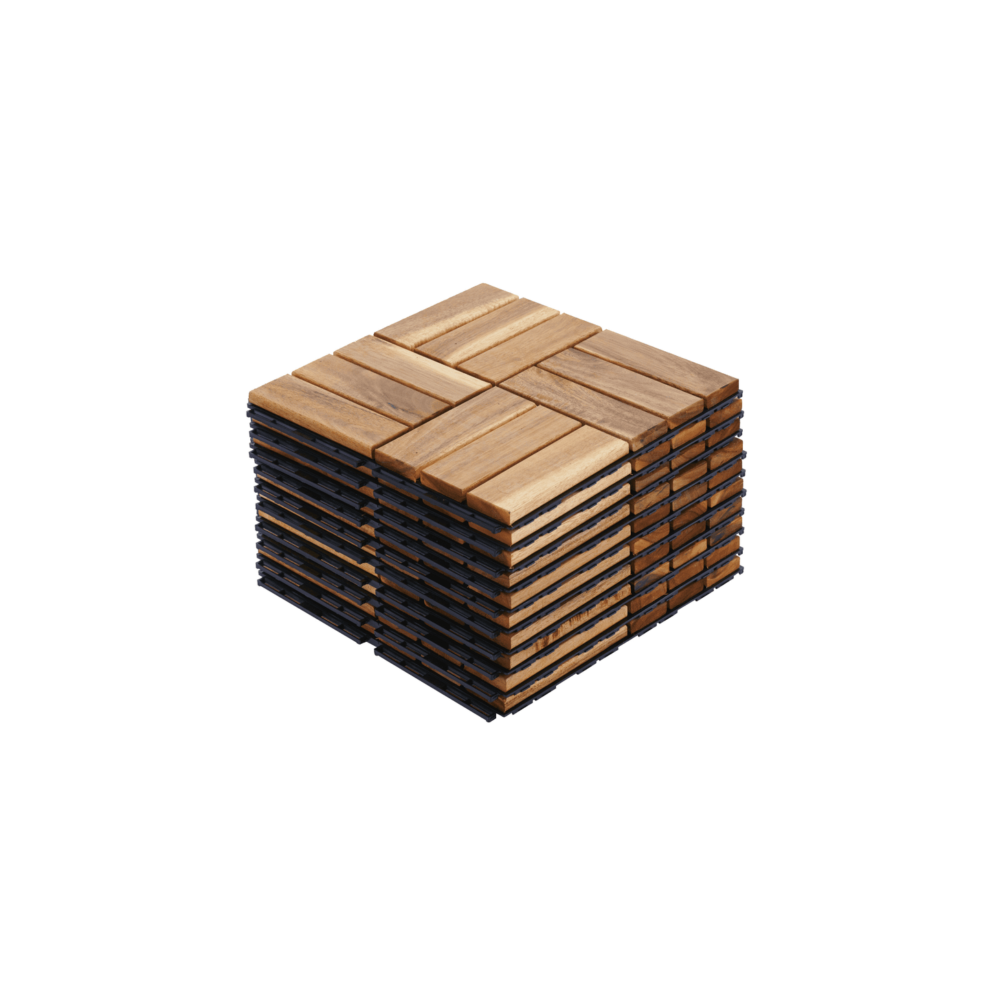 Jopath 10 Pack Waterproof Interlocking Deck Tiles,12"x12" Plastic Patio Tiles for Indoor Outdoor Use,Patio Floor Decking Tiles for Garden Lawn Porch Poolside Balcony,Dark Brown