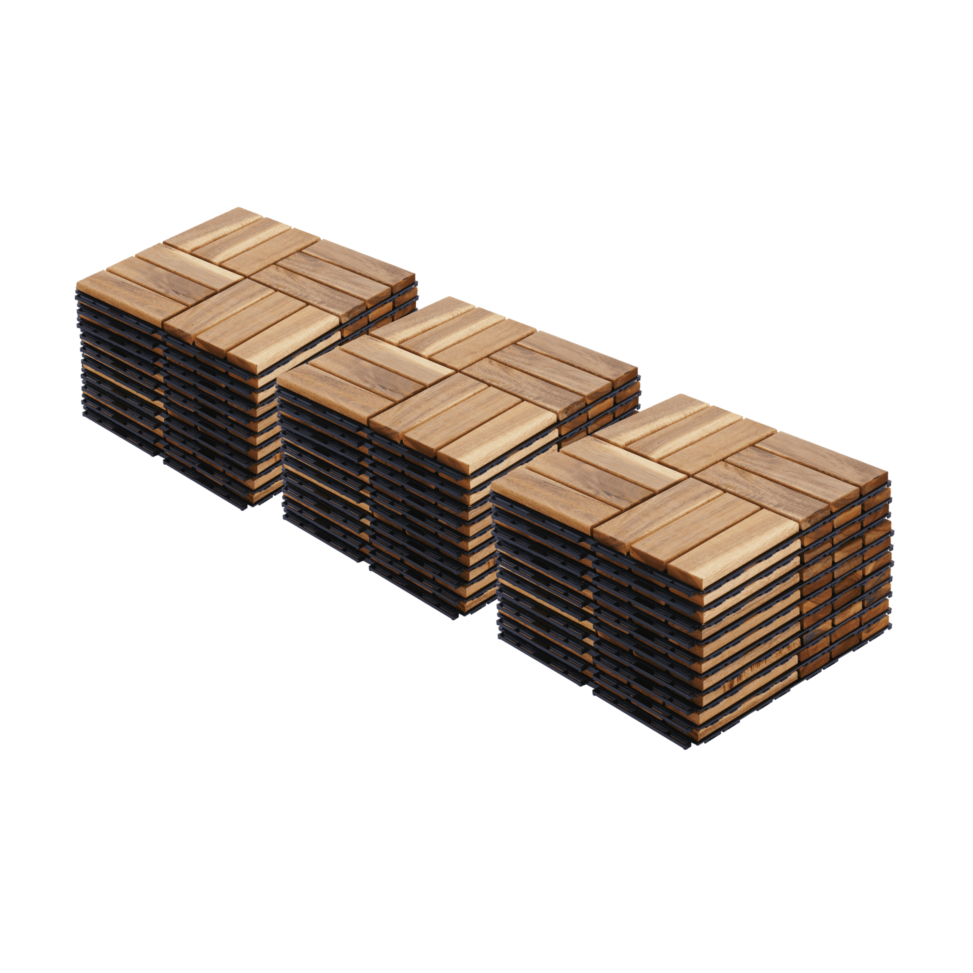 Jopath 30 Pack Waterproof Interlocking Deck Tiles,12"x12" Plastic Patio Tiles for Indoor Outdoor Use,Patio Floor Decking Tiles for Garden Lawn Porch Poolside Balcony,Brown