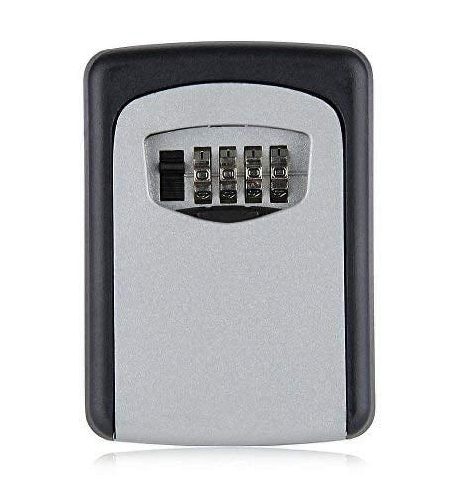 K-Cliffs Heavy Duty Wall Mount Key Lock Box 4 Digit Combination  Realtor's Open House Holds up to 5 Keys, Metal, Unisex