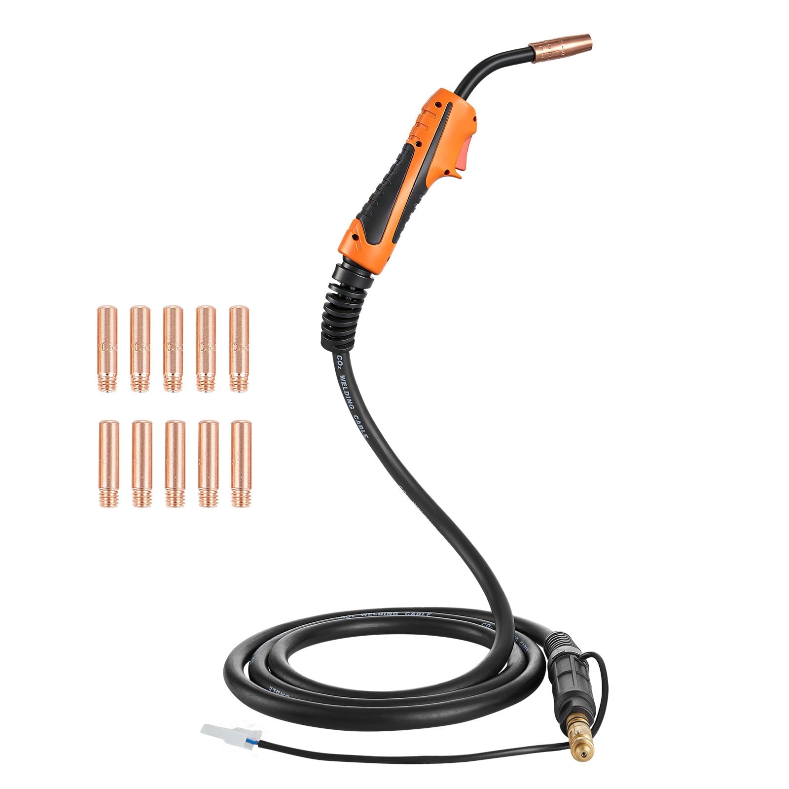 KFFKFF 100A MIG Welding Gun with 10FT Cable, Compatible with Lincoln Magnum 100L (K530-5) - Includes 11 MIG Welding Contact Tips
