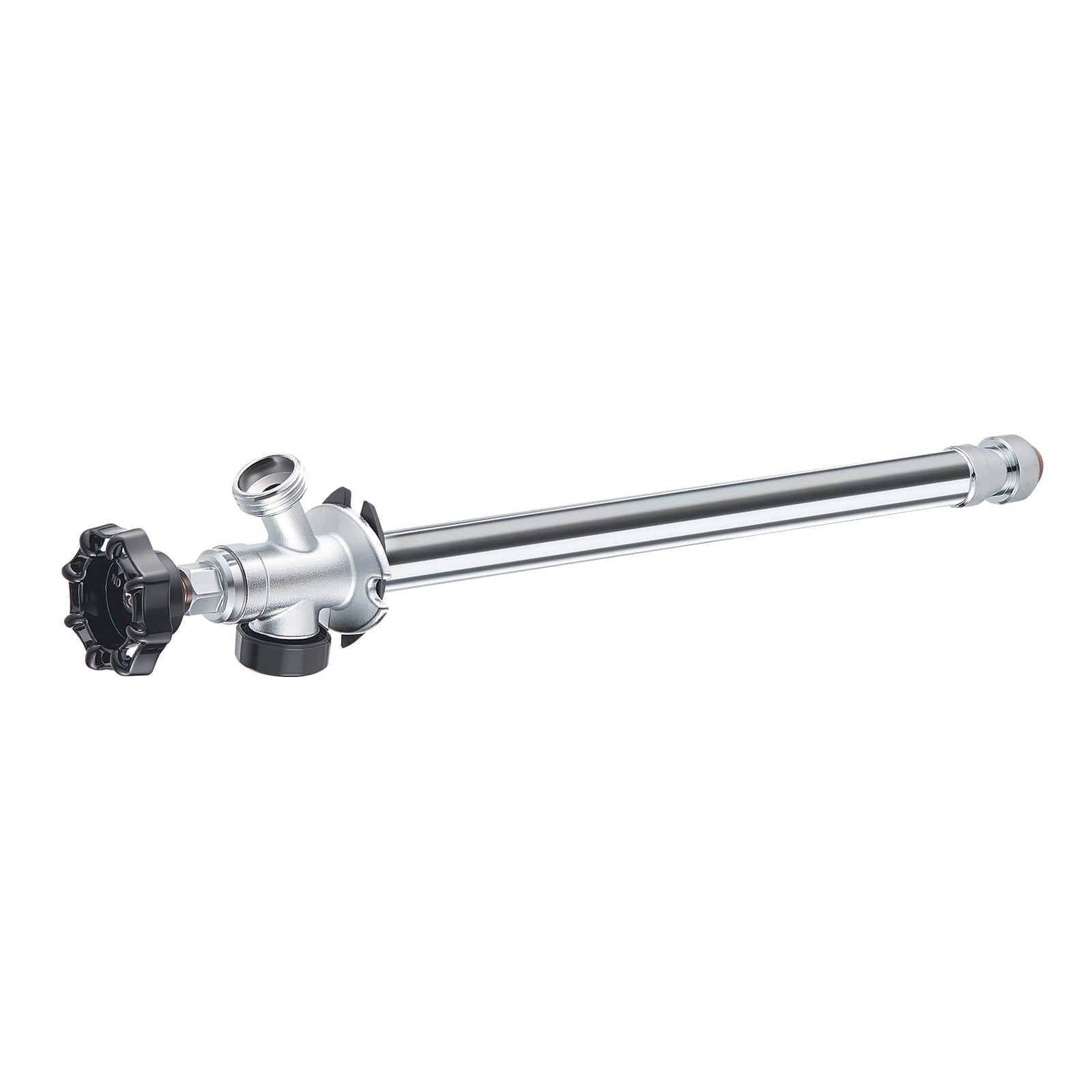 KFFKFF 12-Inch Frost-Free Sillcock, 1/2" PTC x 3/4" MHT Hose Bibb, Lead-Free Brass Anti-Siphon Valve, Push-to-Connect Plumbing Fitting, Works with PEX, Copper, and CPVC Pipes