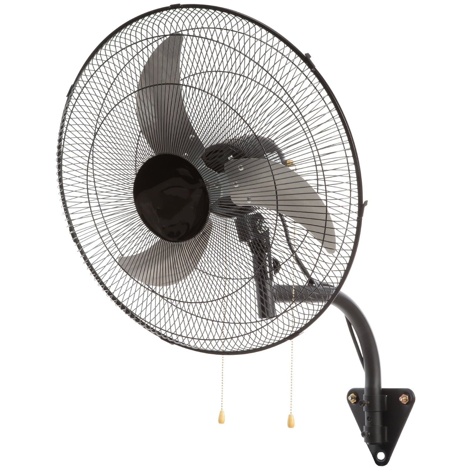 KFFKFF 20-Inch Wall Mount Fan, 3-Speed High Airflow up to 4650 CFM,  Heavy Duty Metal Industrial Fan for Commercial and Residential Use in Warehouses, Greenhouses, Workshops, and Patios, Black