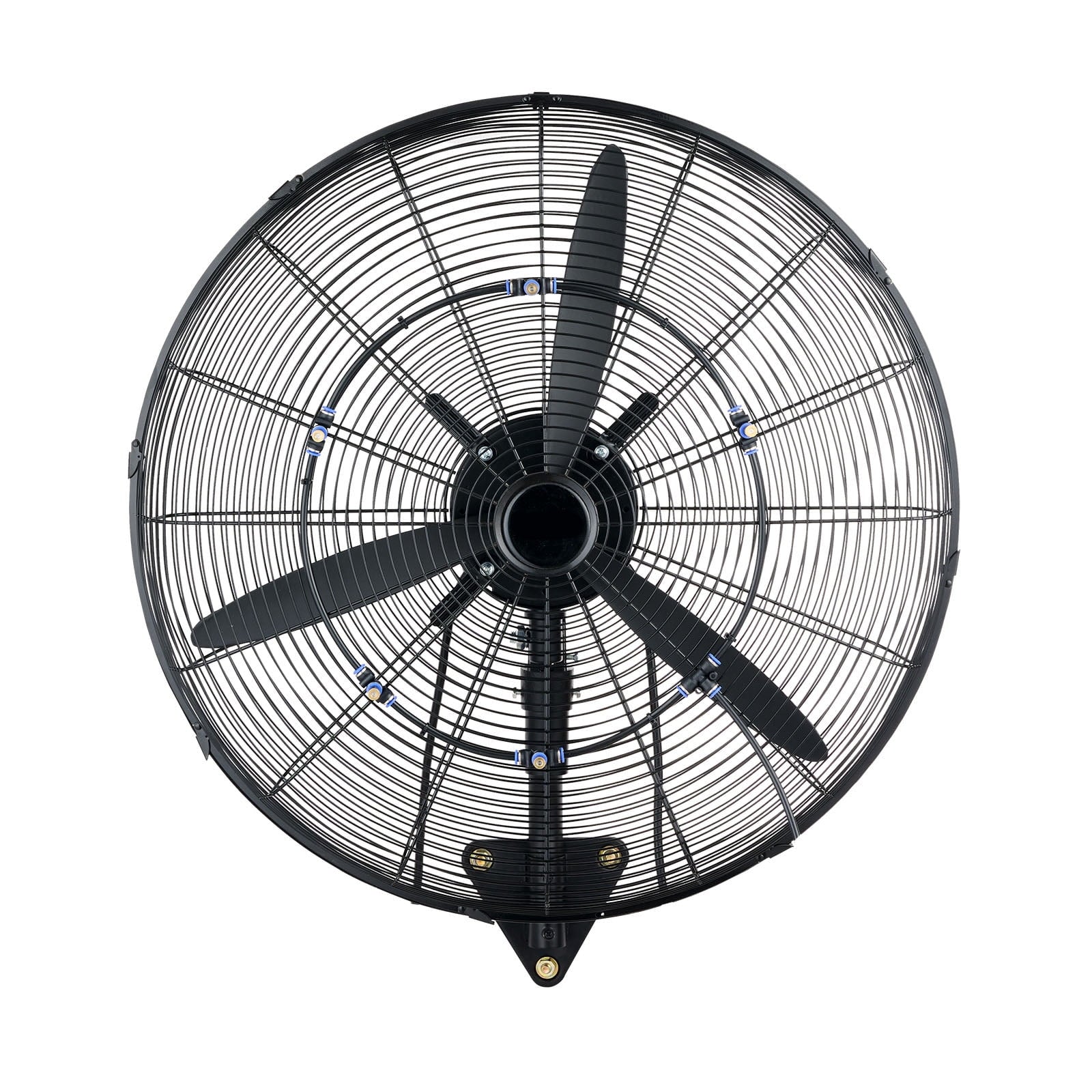 KFFKFF 24-inch Wall-Mounted Fan with Oscillation & Mist, IP44-Rated, 3-Speed Settings, Extended Airflow for Industrial, Commercial, Garage, and Workshop Use