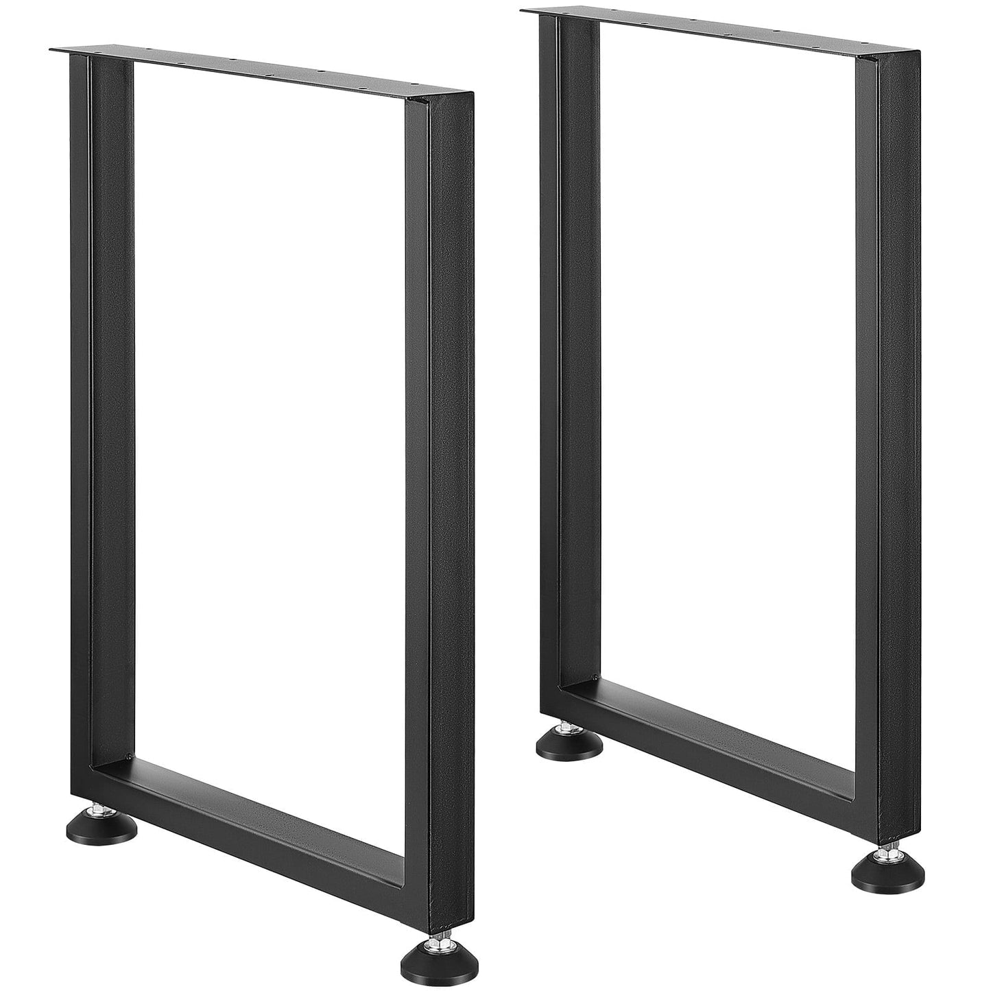 KFFKFF 28 Inch Furniture Legs, Square Strengthened Steel Set of 2, Suitable for DIY Projects, Supports up to 1000 lbs, Durable Desk Legs, Easy Assembly & Comes with Numerous Accessories, Black