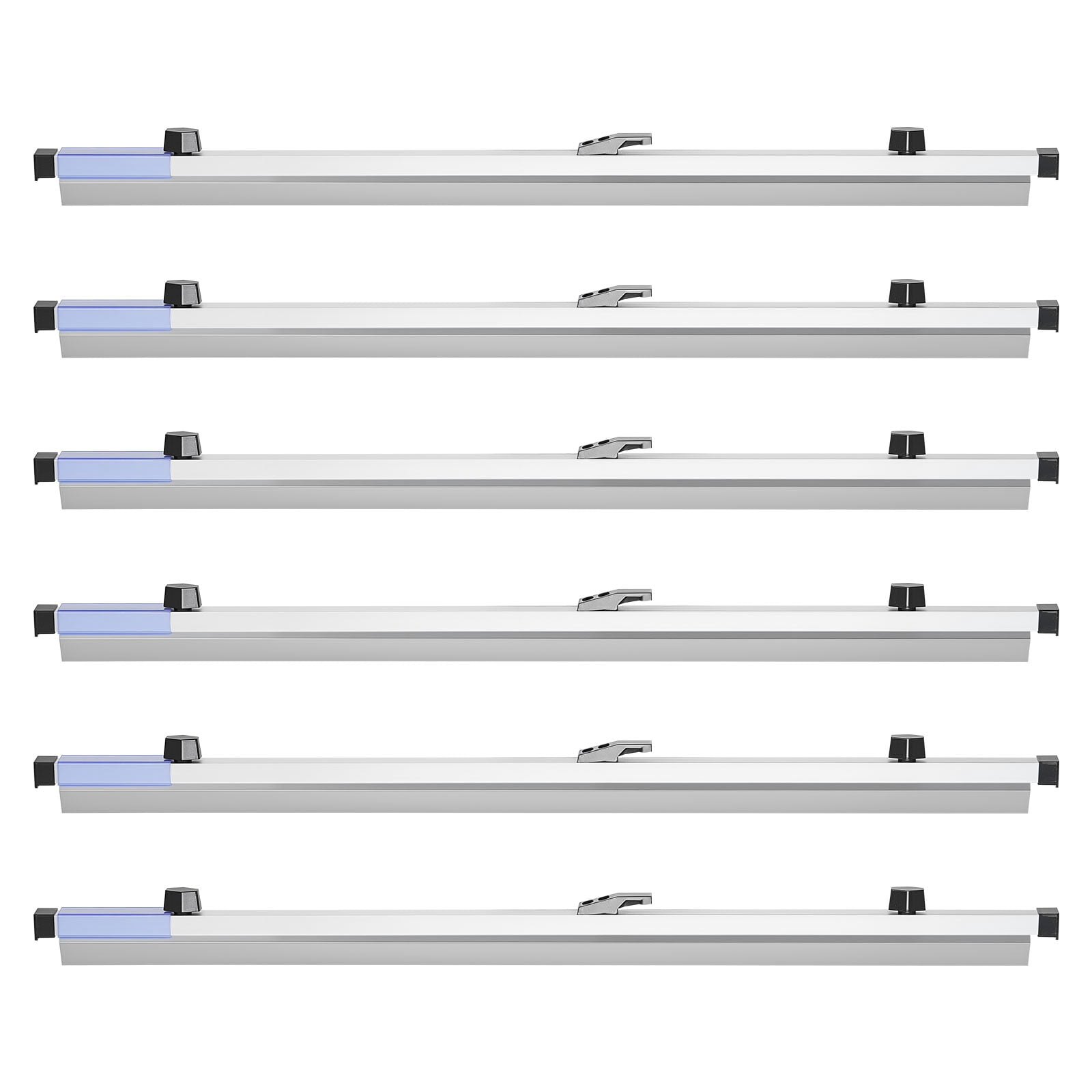 KFFKFF 30-Inch Blueprint Clamps, Aluminum Binding Strips for Large Document Storage, Ideal for Blueprints, Maps, Construction Paper, Posters, and Drawings, Pack of 6