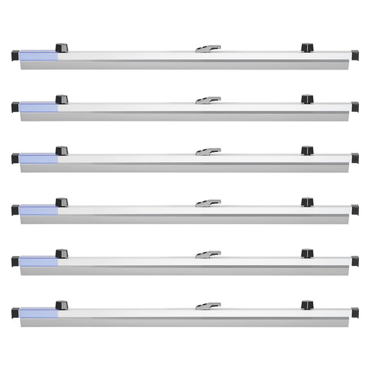 KFFKFF 30-Inch Blueprint Clamps, Aluminum Binding Strips for Large Document Storage, Ideal for Blueprints, Maps, Construction Paper, Posters, and Drawings, Pack of 6