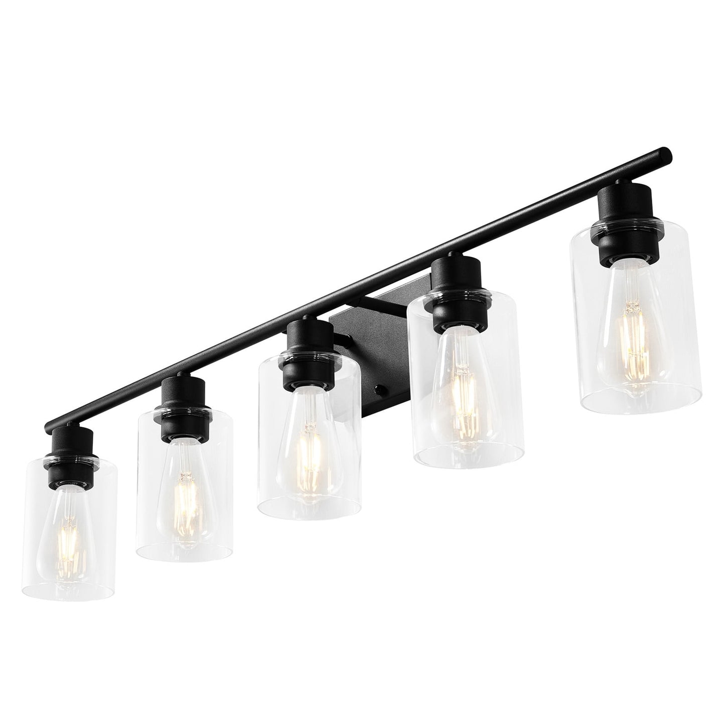 KFFKFF Bathroom Vanity Fixture, Iron/Aluminum/Glass, 37.1-Inch