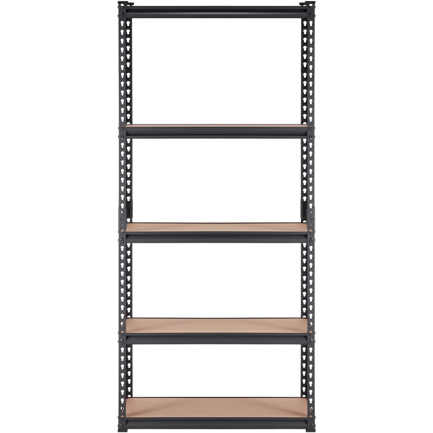 KFFKFF 5-Tier Adjustable Storage Shelving Unit, 2000 lbs Capacity, Durable Metal Organizer Rack for Garage, Kitchen, Basement, Bathroom, and Laundry, Black, 35" L x 18" W x 71" H