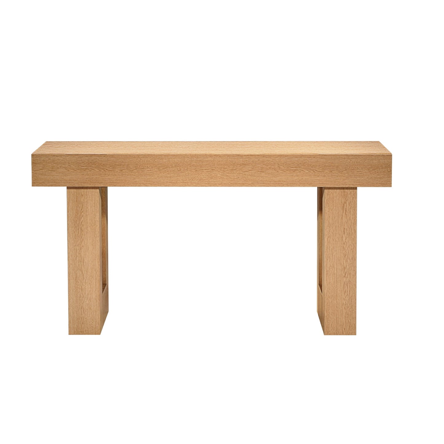 KFFKFF 63-inch Console Table, Wooden Entryway Desk, with Drawers, Narrow Long Sofa Table for Hallway, Bedroom, Living Room, or Foyer, Burlywood Finish