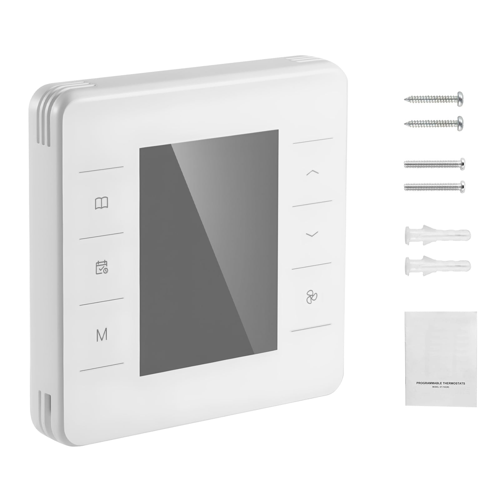 KFFKFF 7-Day Programmable Thermostat, Home Temperature Controller for Heat Pump, Air Conditioning, and Underfloor Heating, LED Display with Backlight, Energy-Saving Design