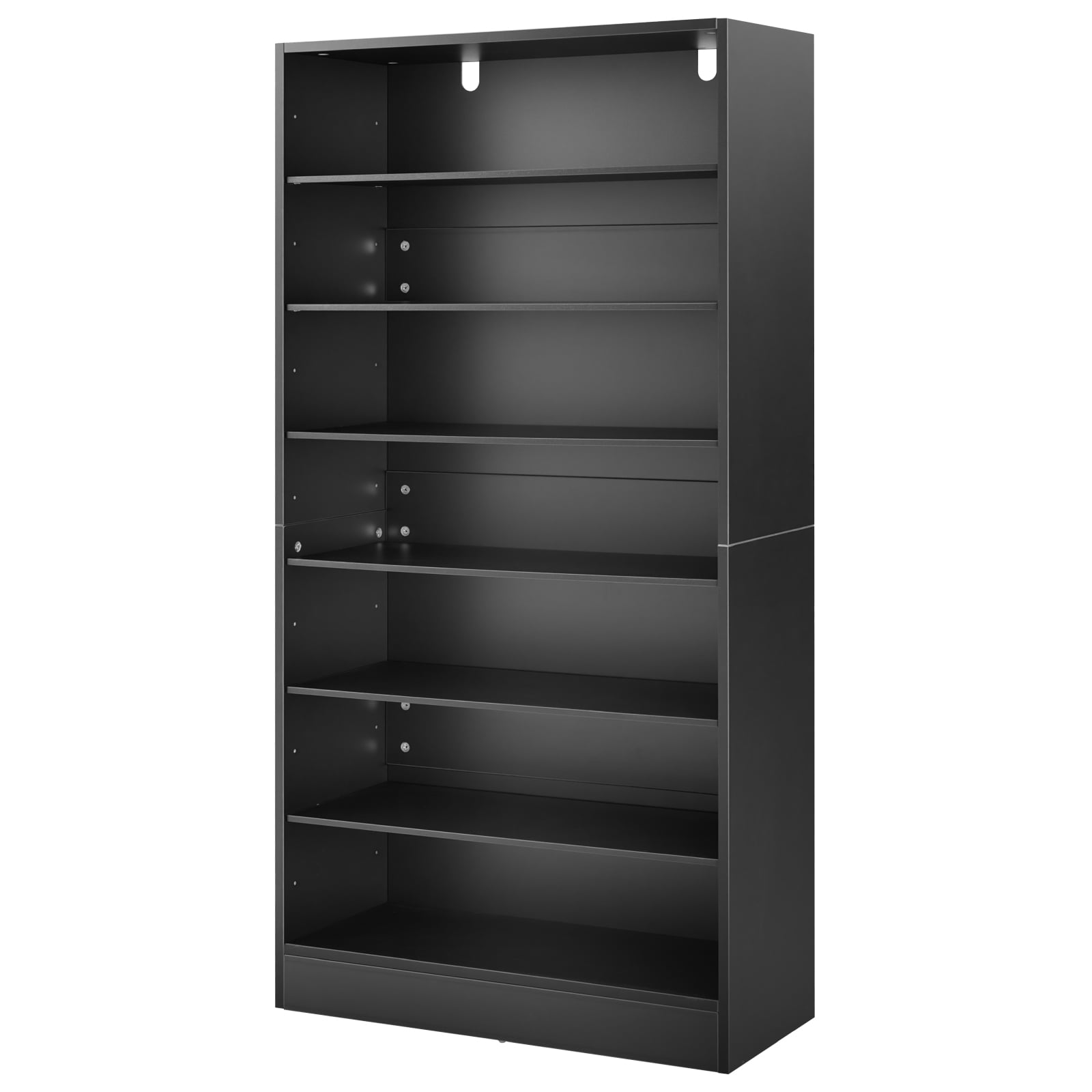 KFFKFF 7-Tier Media Storage Cabinet, 27.56 x 11.81 x 55.12 in Organizer for CDs, DVDs, Books, and Games, Multimedia Shelf for Living Room, Office, or Recording Space