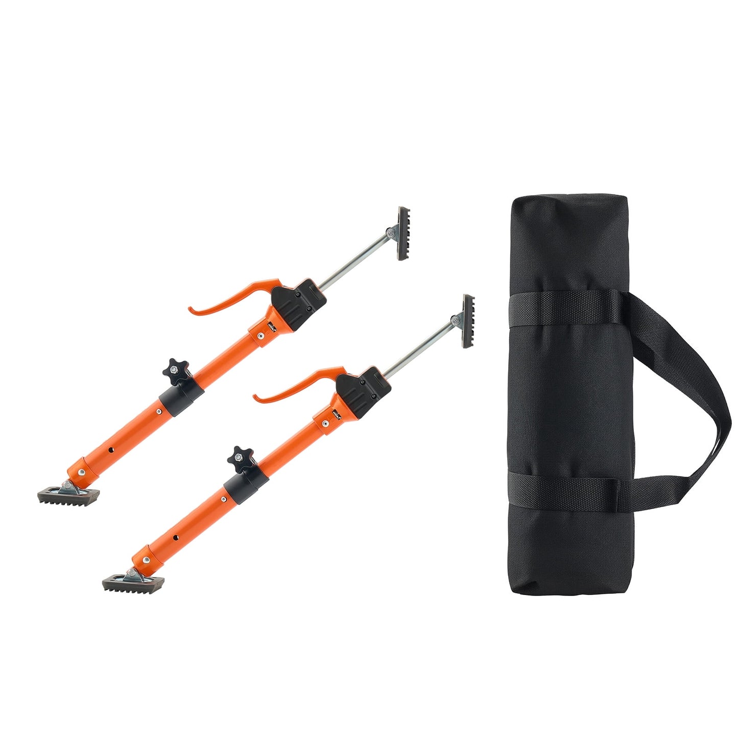 KFFKFF Adjustable Cabinet Support Poles, 2-Pack, 15.75-23.6 Inch Steel Telescopic Rods, Quick Support System with 220 lbs Capacity for Cabinet Installation, Drywall Lifting, and Cargo Stabilization
