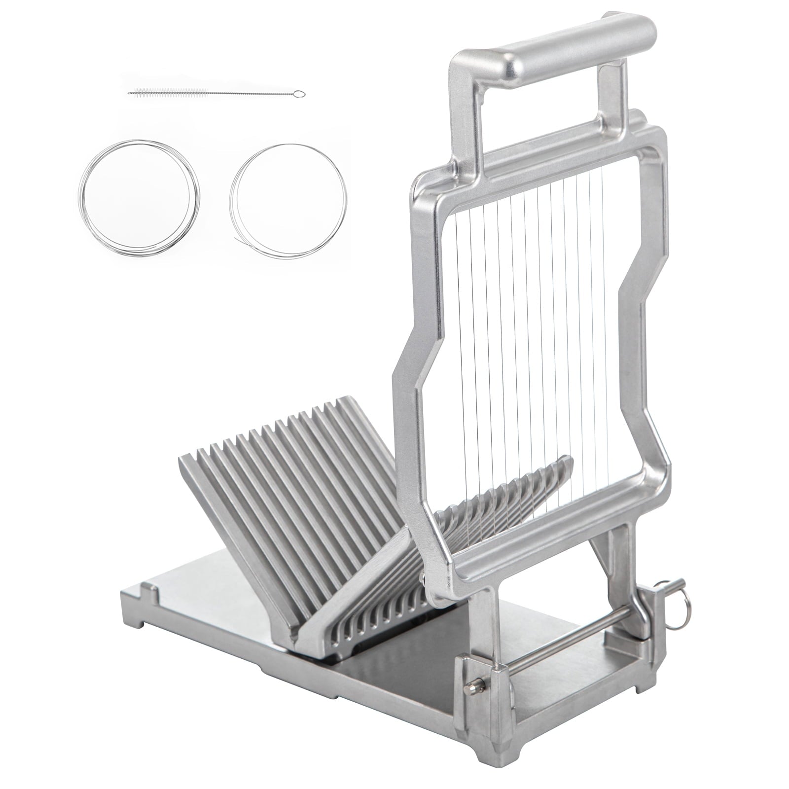 KFFKFF Cheese Slicer with Interchangeable 1cm & 2cm Wires, Durable Aluminum Alloy Frame and 304 Stainless Steel Cutting Wires, Versatile Kitchen Tool for Slicing Cheese and Butter