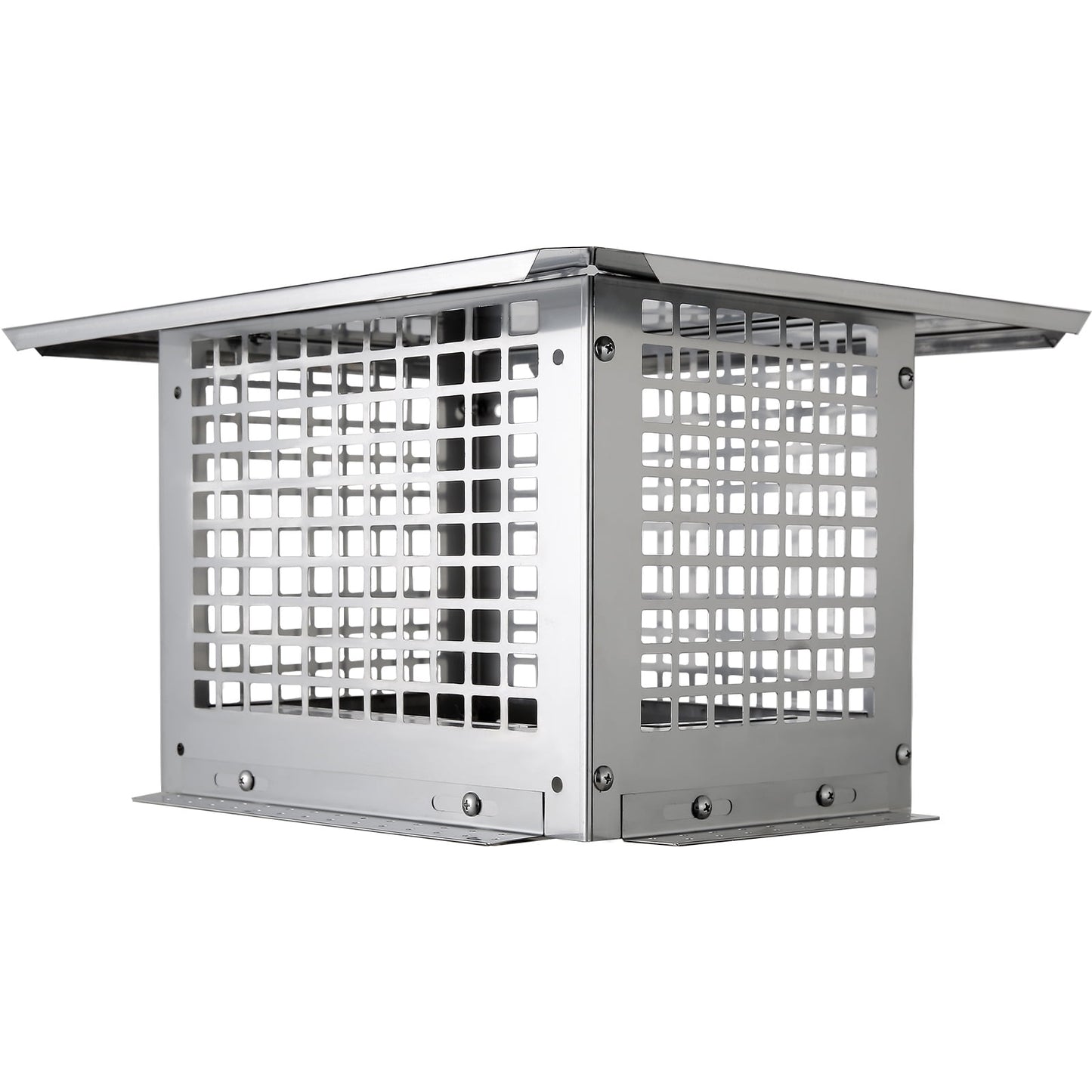 KFFKFF Chimney Cap, 13 x 9 inch, 304 Stainless Steel Fireplace Cover, Durable Design & Convenient Installation, Compatible with Mesh Flue Covers and Clay Flue Shingles, Silver