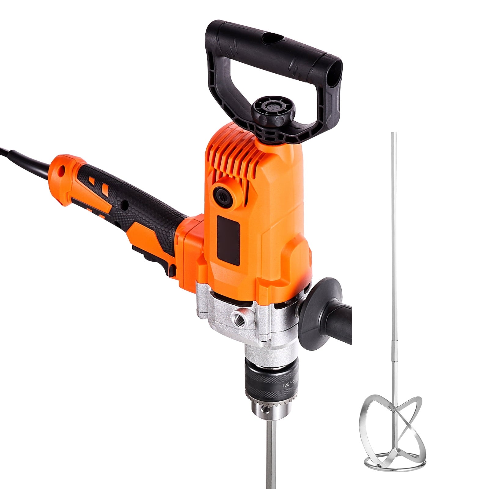 KFFKFF Electric Drill Mixer, 5/8-Inch Corded Mixing Tool, 0-750RPM 5.63A with D-Handle, Versatile Handheld Mixer for Cement, Paint, and Fodder