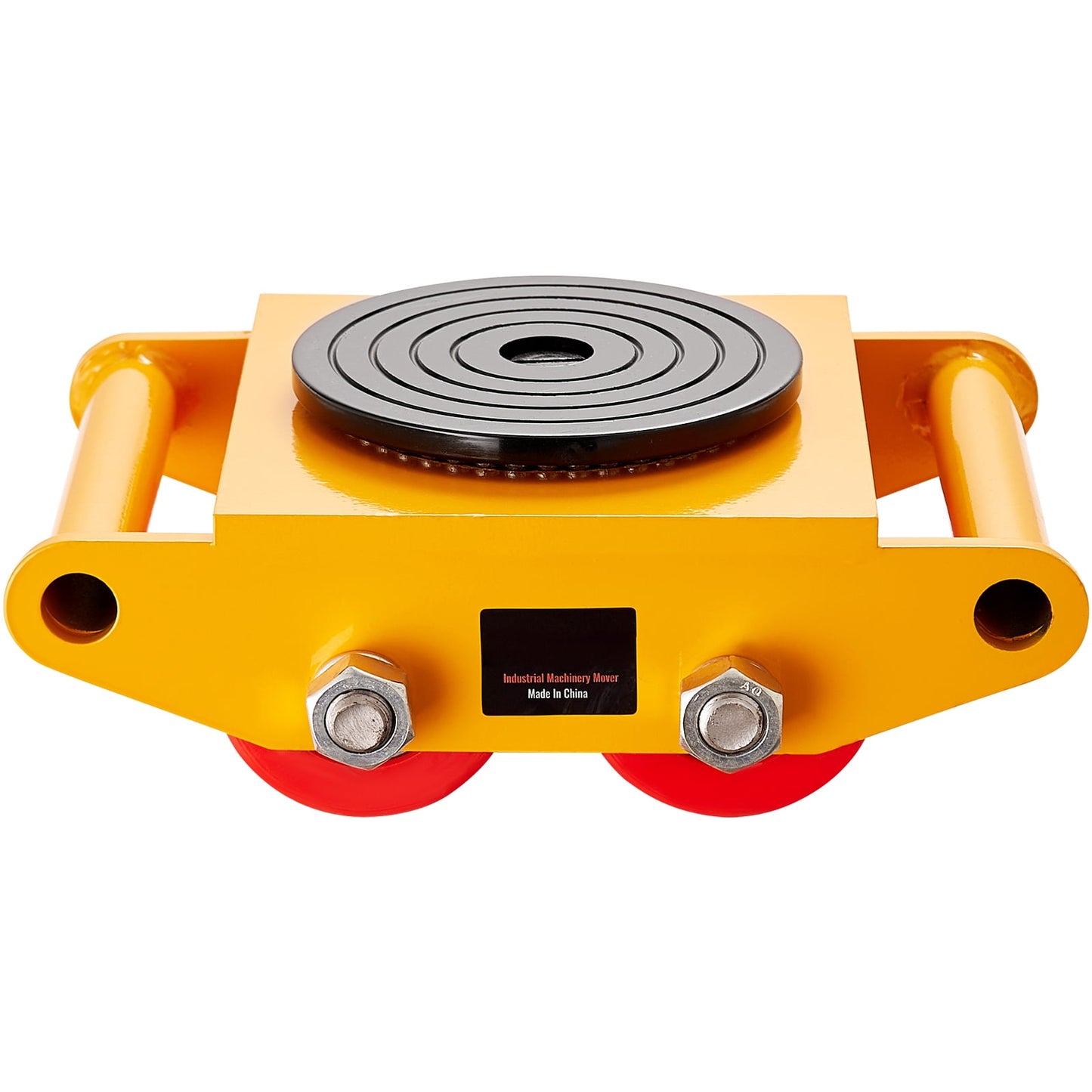 KFFKFF Equipment Roller, 13,200 LBS/6T Industrial Equipment Transporter, Robust Carbon Steel Equipment Moving Roller with 4 PU Wheels and 360Â° Rotating Anti-Slip Cap for Warehouse, Workshop, Factory