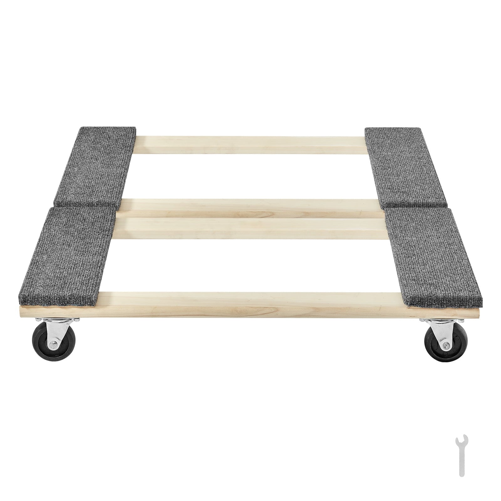 KFFKFF Furniture Mover, 1000 lbs Load per Unit, Set of 2, 18" x 30" Size, 8 x 3" Polypropylene Swivel Wheels, Durable Hardwood Moving Platform, Cart with Wheels for Relocating Heavy Items