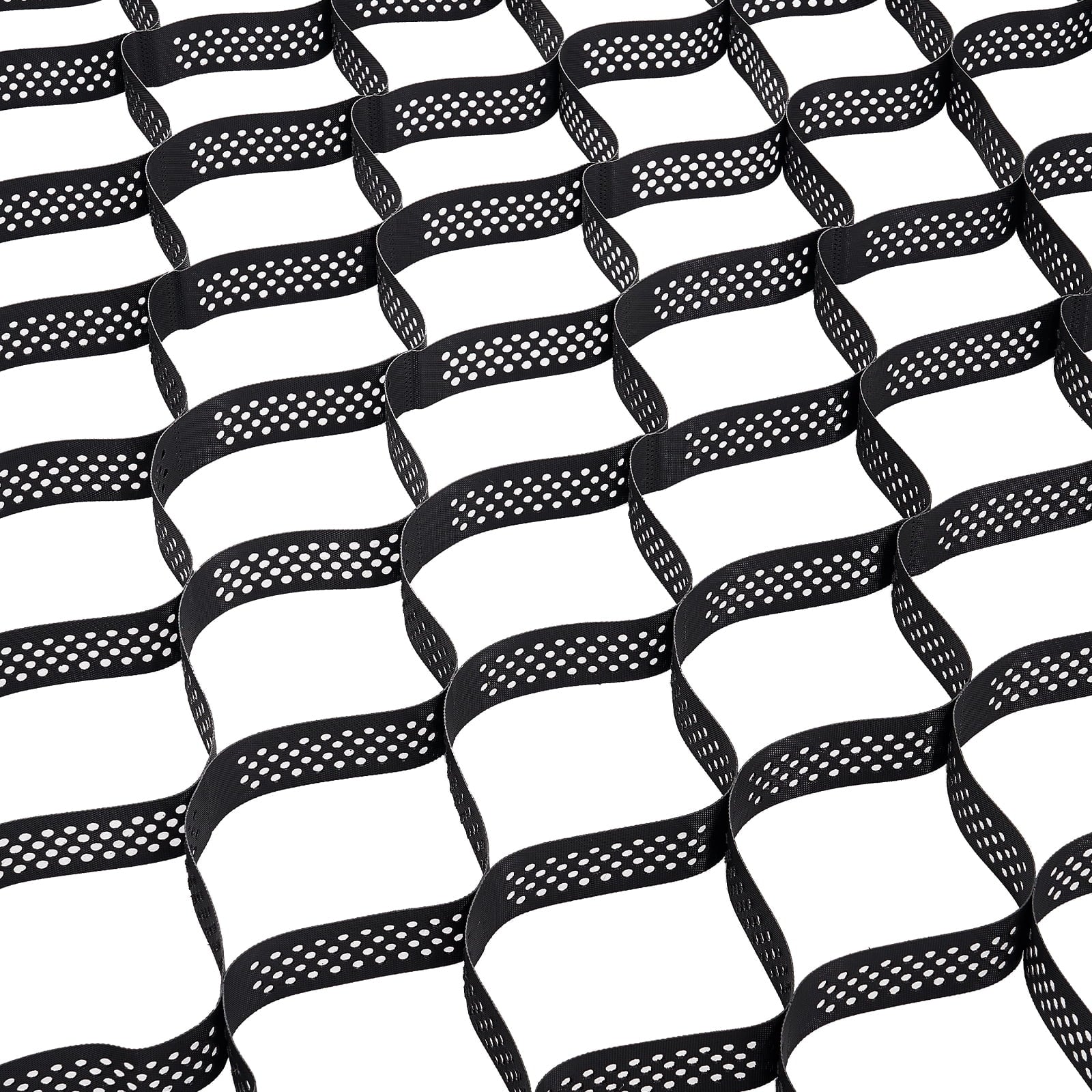 KFFKFF Permeable Ground Stabilization System Gravel Grid Recyclable HDPE, 3-Inch Depth, 24.93 x 9.52 FT / 7600 x 2900 mm, Supports 1880 Lbs Per Sq ft