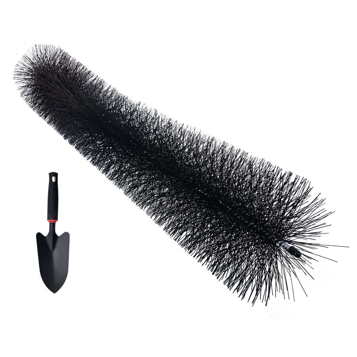 KFFKFF Gutter Brush, 60 Feet Total Length, 5.25 Inch Diameter Cleaning Tool, Ground-Level Leaf Guard for 5 Inch Gutters, Removes Roof Leaves and Debris, Set of 20